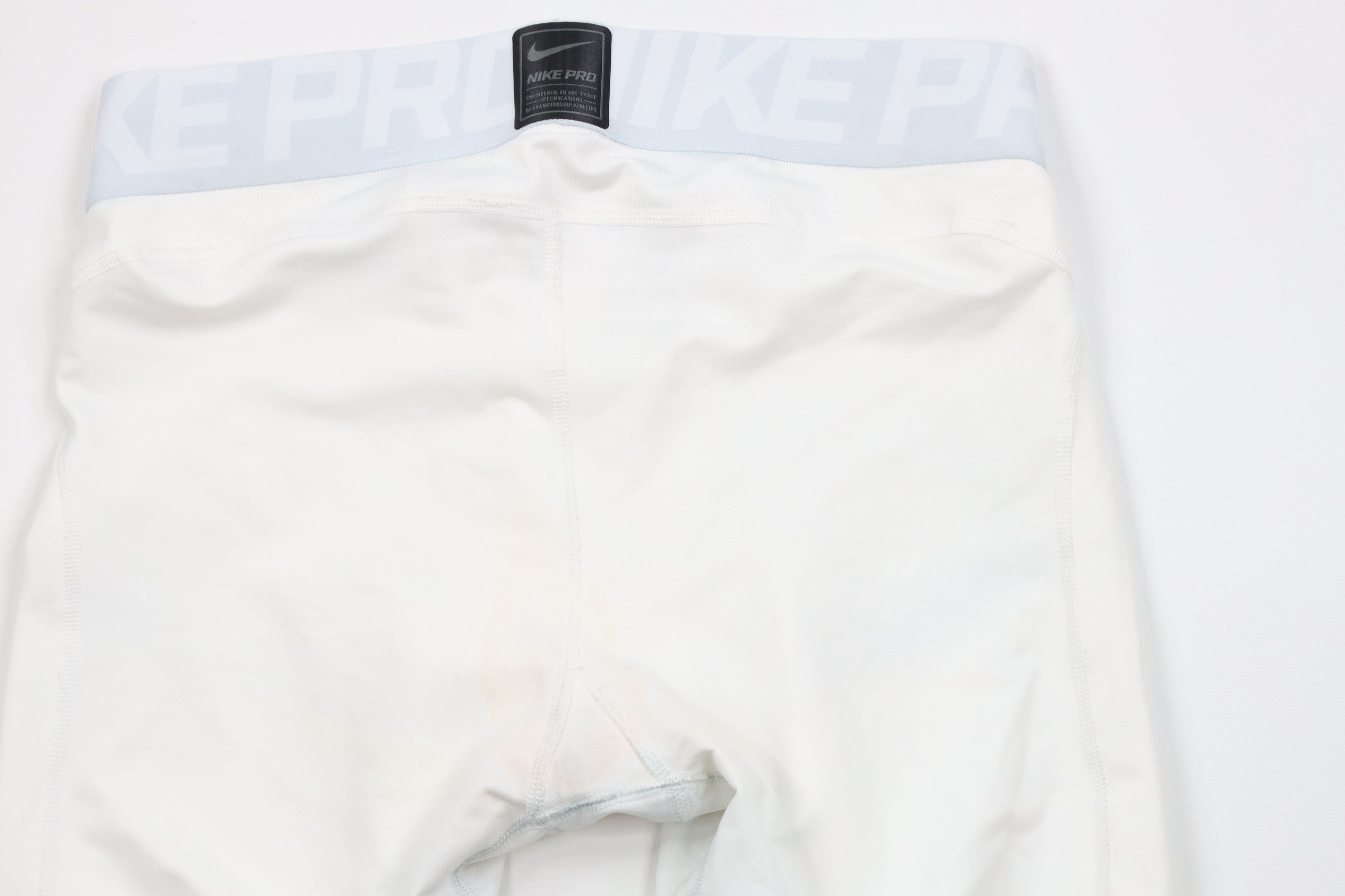 Nike × Vintage Nike Pro Hyperwarm Training Gym Spandex Pants Tights White Size US 36 / EU 52 - 9 Thumbnail