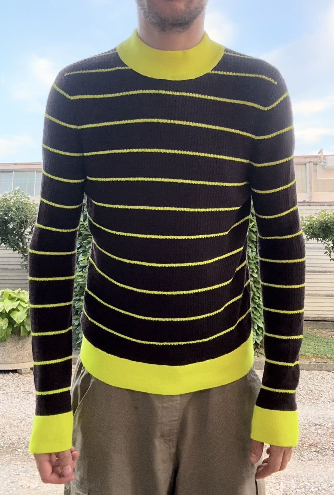 Acne Studios knitted wool striped yellow sweater knit NEW margiela marni Size US M / EU 48-50 / 2 - 1 Thumbnail