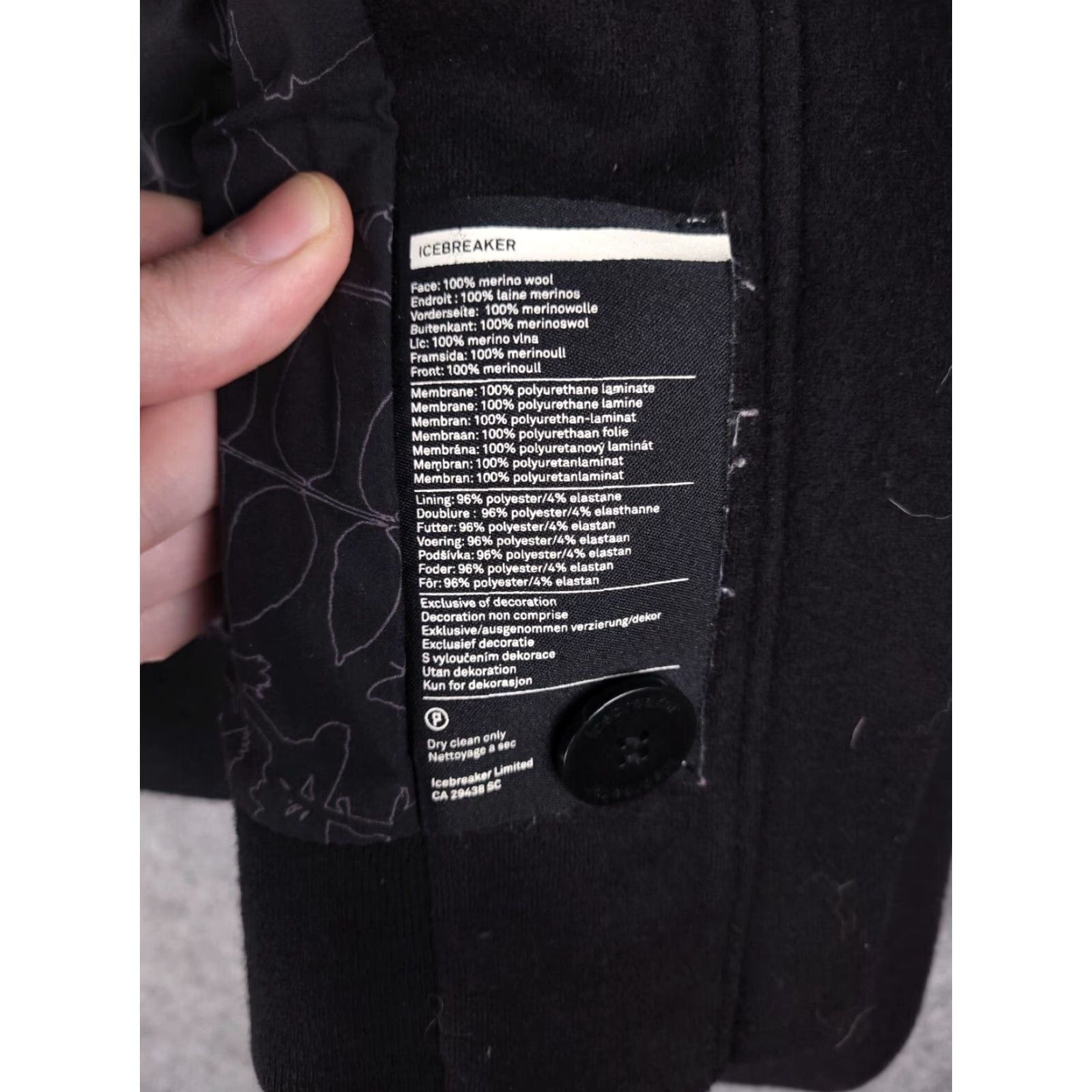 Icebreaker ICEBREAKER Jacket Women Size S Merino Wool Full Zip Black Size S / US 4 / IT 40 - 5 Thumbnail