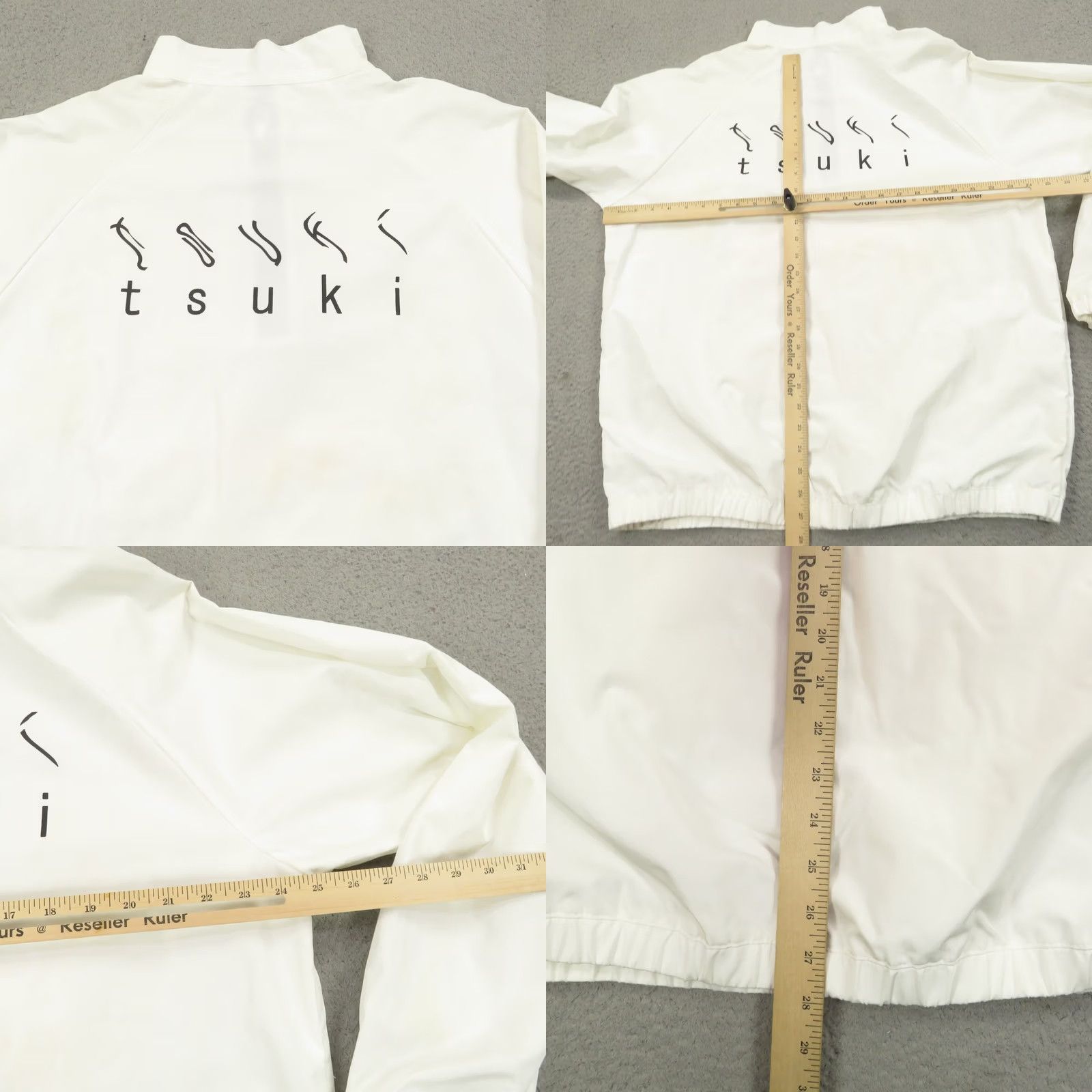 Market VINTAGE Tsuki Market Jacket Men Medium White 1/4 Zip Kangroo Pouch PewDiePie Merch Felix Jacket Size US M / EU 48-50 / 2 - 9 Thumbnail