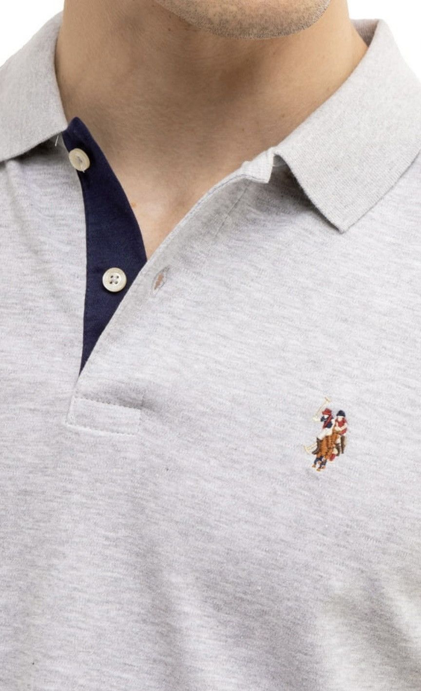 U.S. Polo Assn. U.S. Polo Assn. Men's Interlock Polo Gray Shirt Size US XXL / EU 58 / 5 - 4 Thumbnail