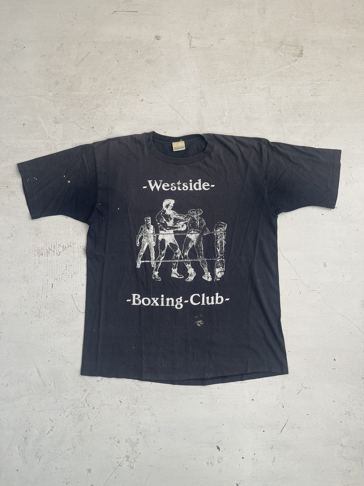 image of Vintage Single Stitch West Side Boxing Tee in Black, Men's (Size XL)