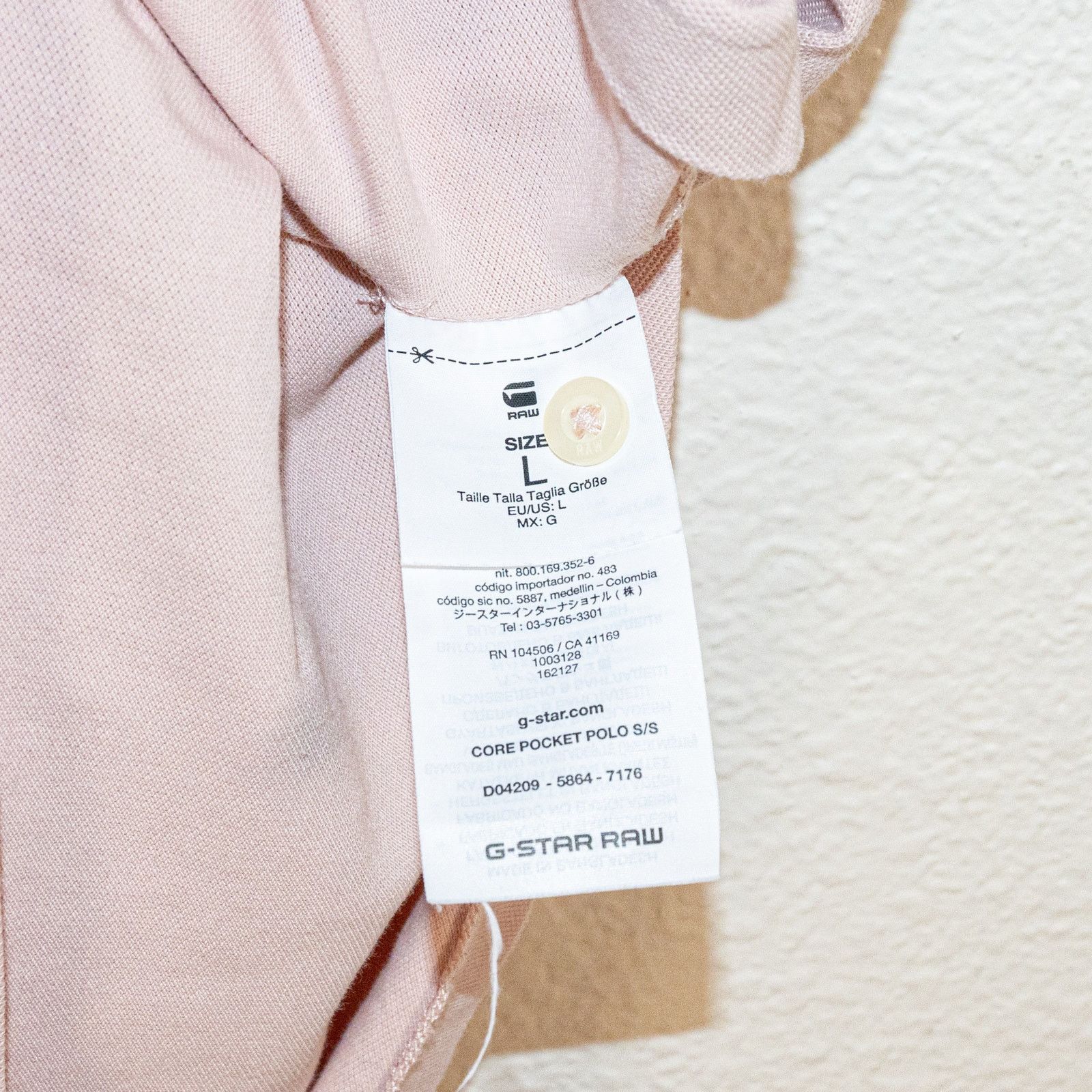 G-Star G Star RAW Men's Core Pocket Polo Short Sleeve in Pink Size US L / EU 52-54 / 3 - 6 Thumbnail