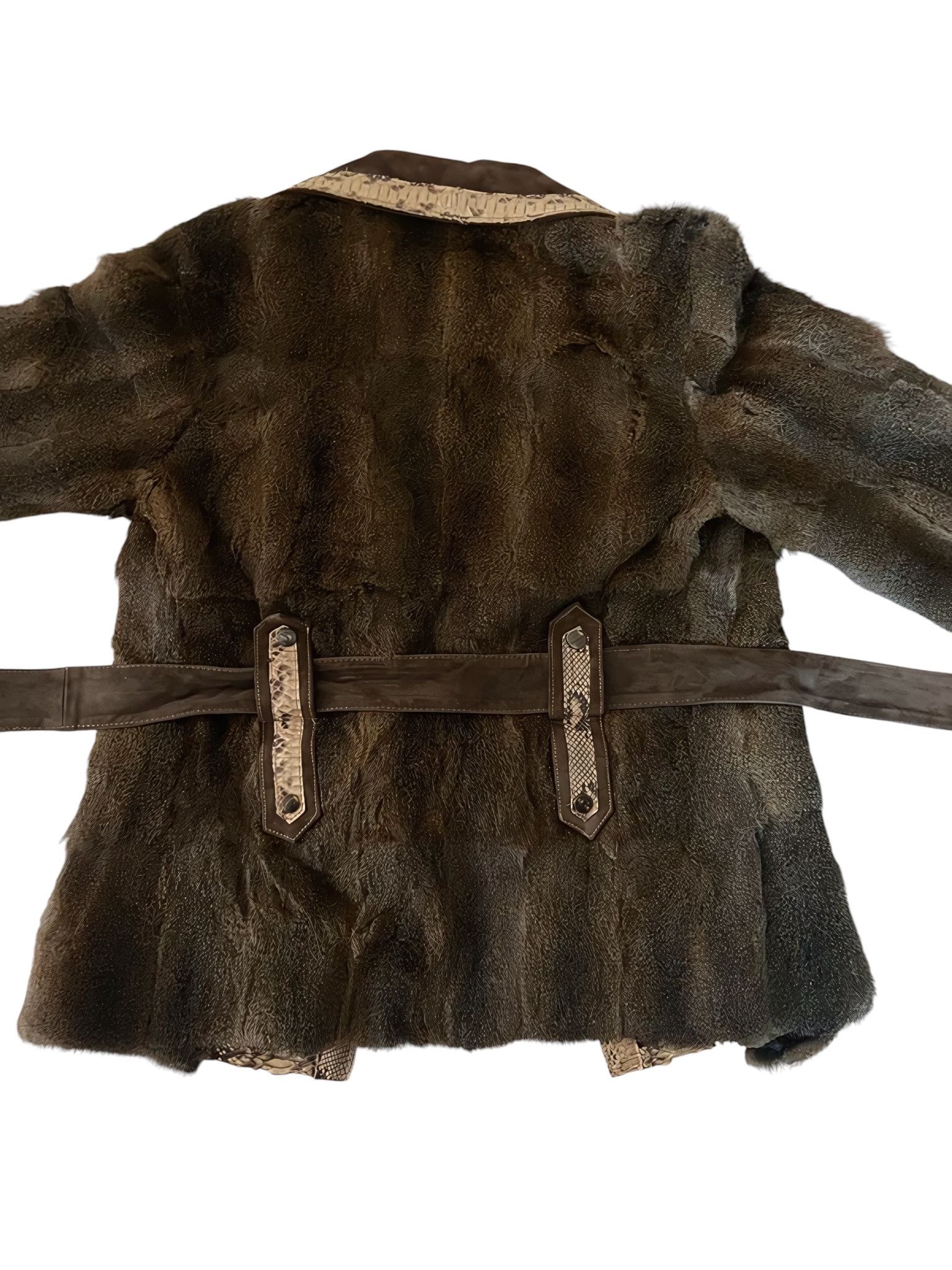 Roberto Cavalli SCOIATTOLO FUR REAL PYTHON FRONT COAT JACKET Size M / US 6-8 / IT 42-44 - 2 Thumbnail