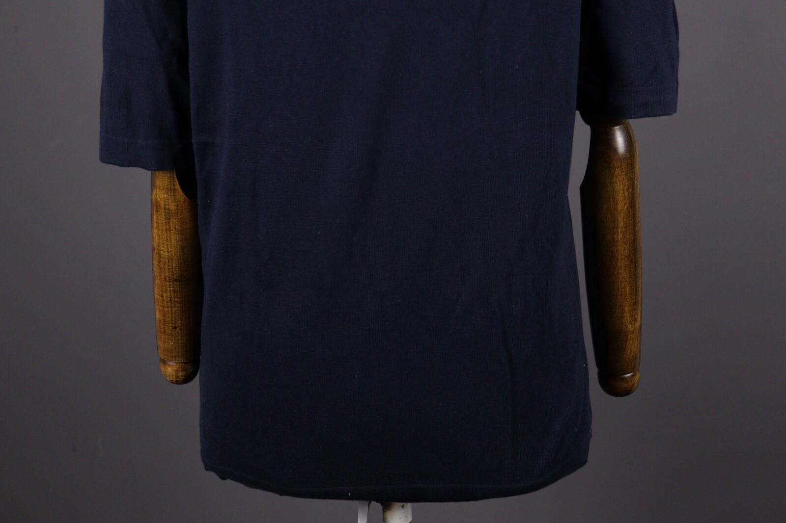 Designer Burberry London Blue Cotton Knit Short Sleeve Sweater Size M Size M / US 6-8 / IT 42-44 - 8 Thumbnail