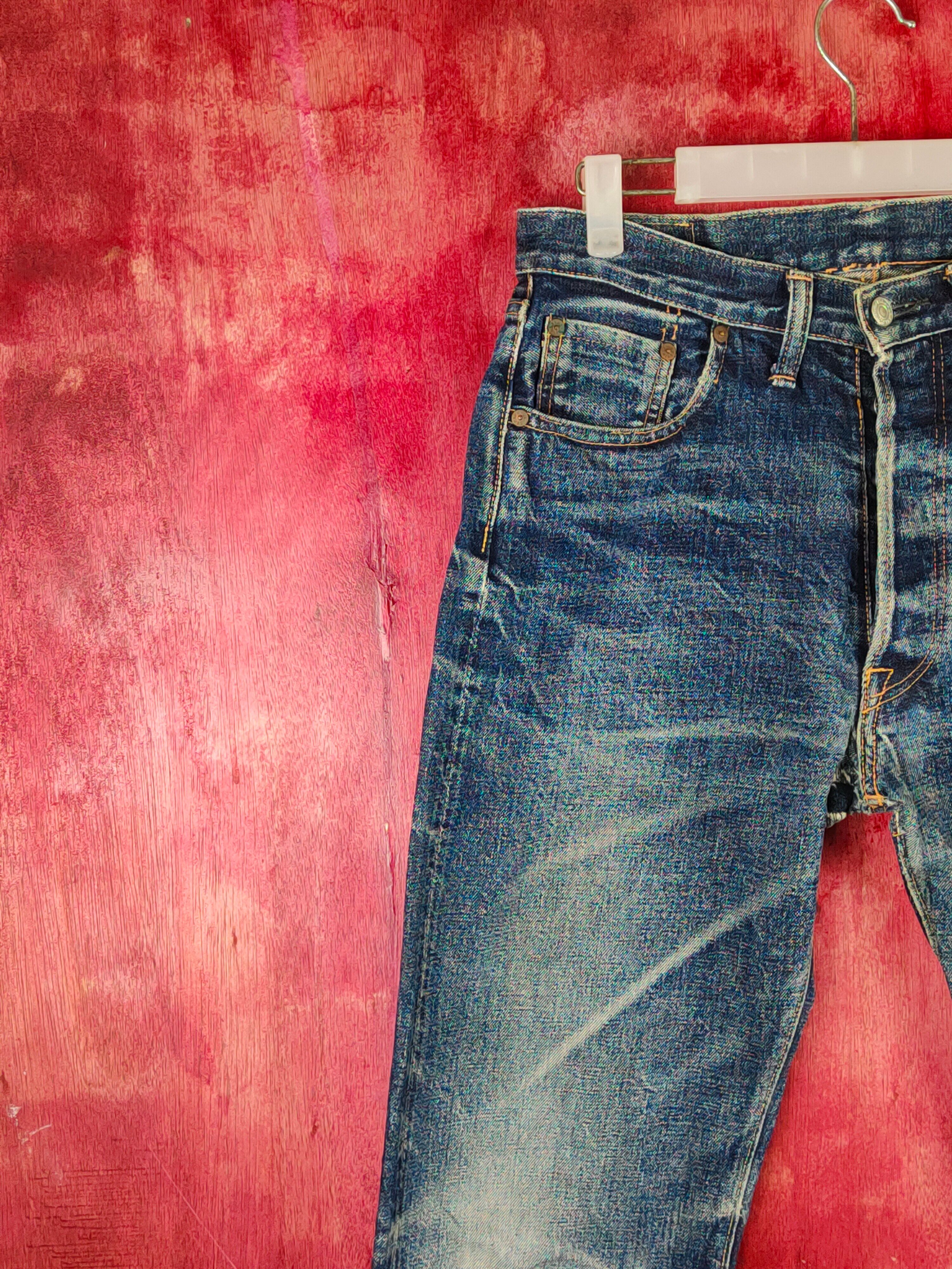 Vintage Denime Japan Vintage Distressed Ripped Jeans #S1705 Size US 31 - 3 Thumbnail