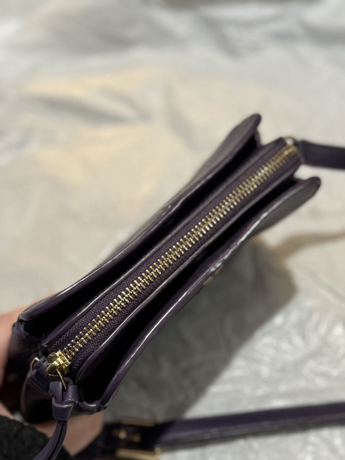 Tory Burch Tory Burch Ivy Zip Crossbody Bag in Purple Color Size ONE SIZE - 3 Thumbnail