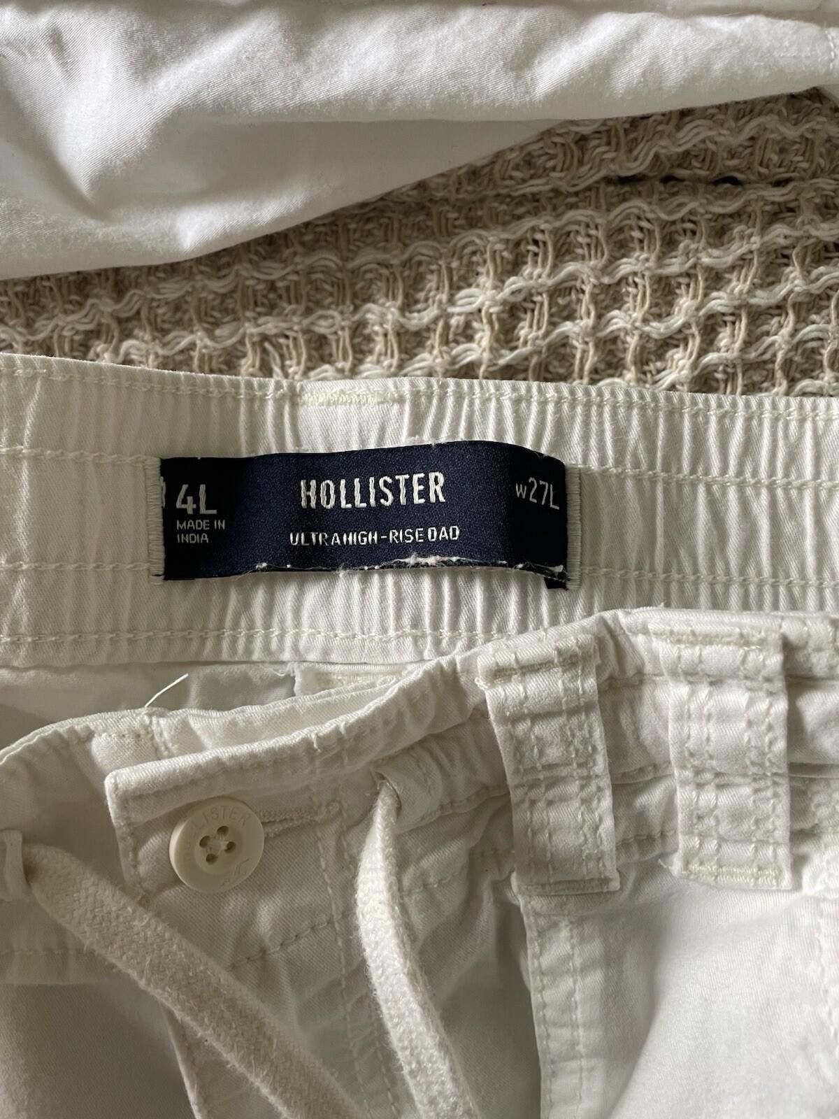 Hollister Hollister Ultrahigh-rise dad cargo pants white 27L Women Size 27" / US 4 / IT 40 - 3 Thumbnail