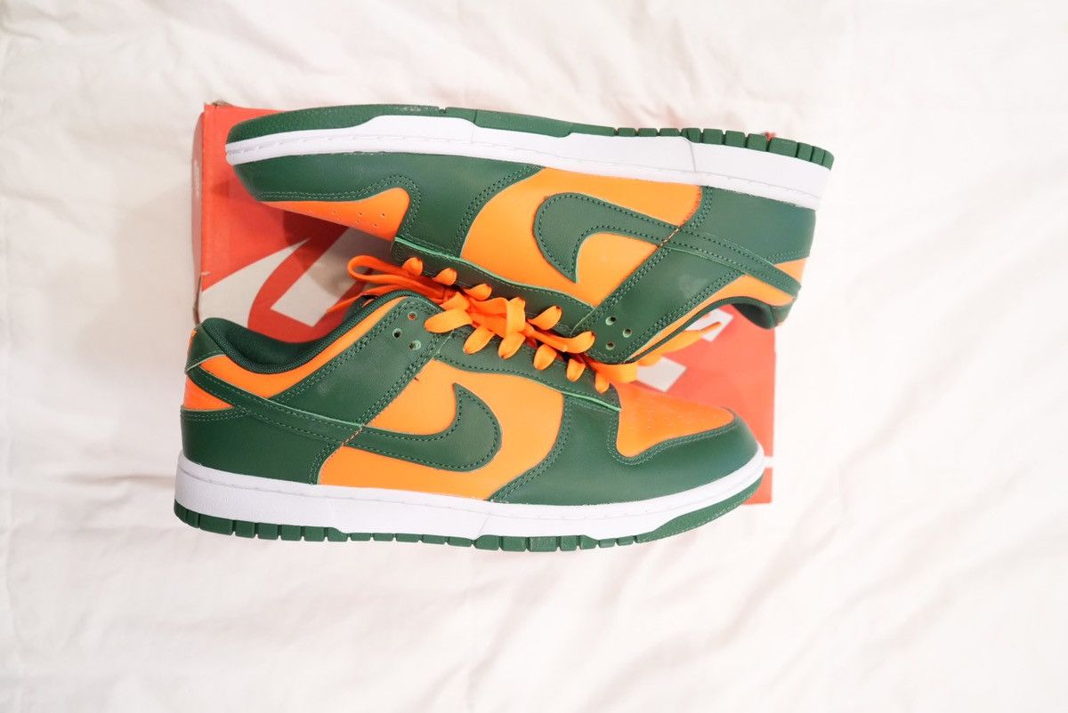 Nike Nike Dunk Low Retro Miami Hurricanes Size US 11 / EU 44 - 5 Thumbnail