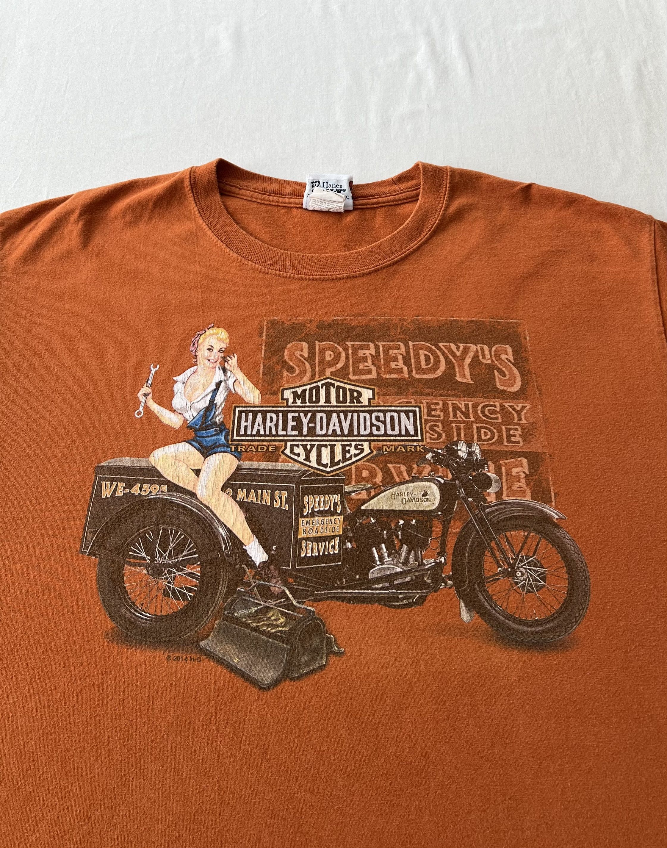 Harley Davidson Vintage 2014 Harley Davidson Sexy Girl Switzerland T-shirt Size US L / EU 52-54 / 3 - 3 Thumbnail
