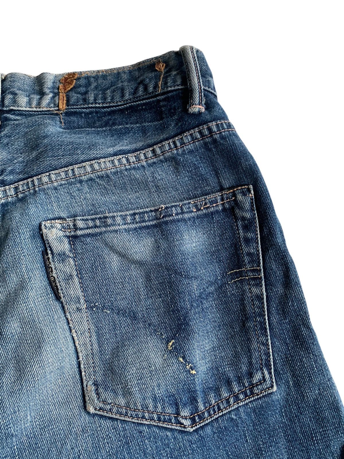Japanese Brand × Jean Vintage Hr Market Button Fly Selvedge Distressed Denim Size US 30 / EU 46 - 12 Thumbnail