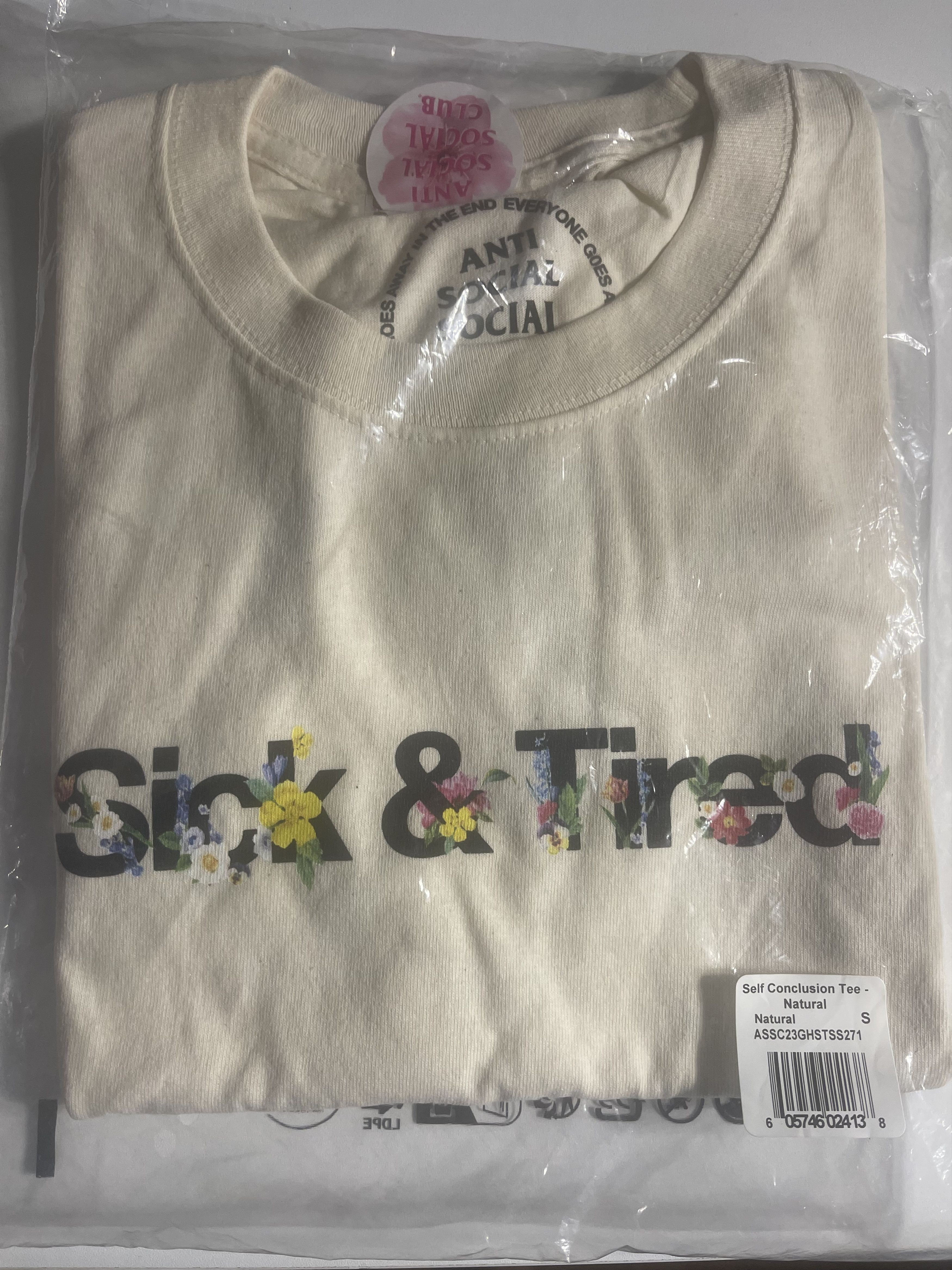 Anti Social Social Club Anti Social Social Club Self Conclusion Tee Natural Size US S / EU 44-46 / 1 - 1 Thumbnail