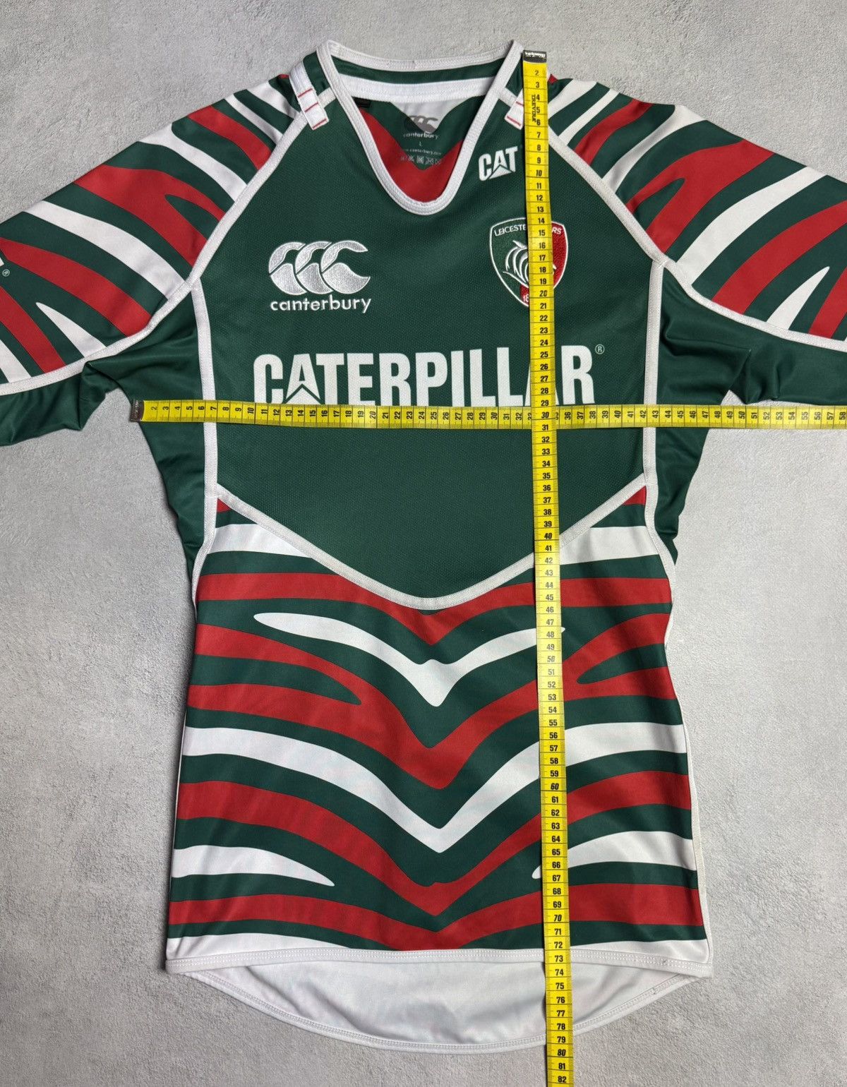 Canterbury of New Zealand Leicester Tigers 2012 2013 Rugby Shirt Jersey Canterbury Size US L / EU 52-54 / 3 - 13 Thumbnail