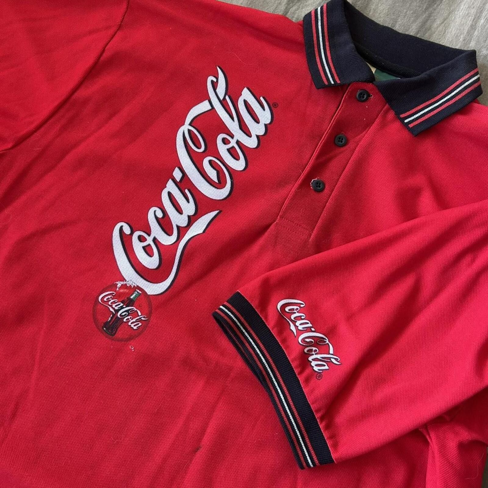 Coca Cola Vintage 80’s 70’s Coca Cola Polo Shirt Rare Colectable XL Size US XL / EU 56 / 4 - 2 Thumbnail