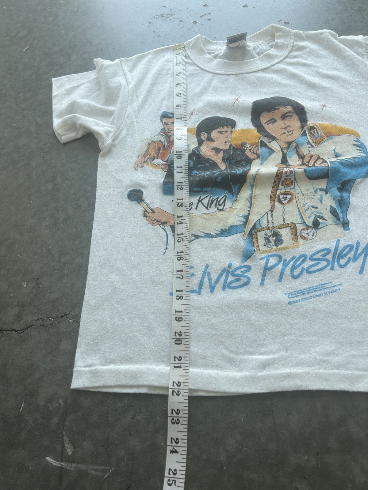 Vintage Vintage 1987 Elvis Graphic Tee Single Stitch Paper Thin Size US S / EU 44-46 / 1 - 13 Thumbnail