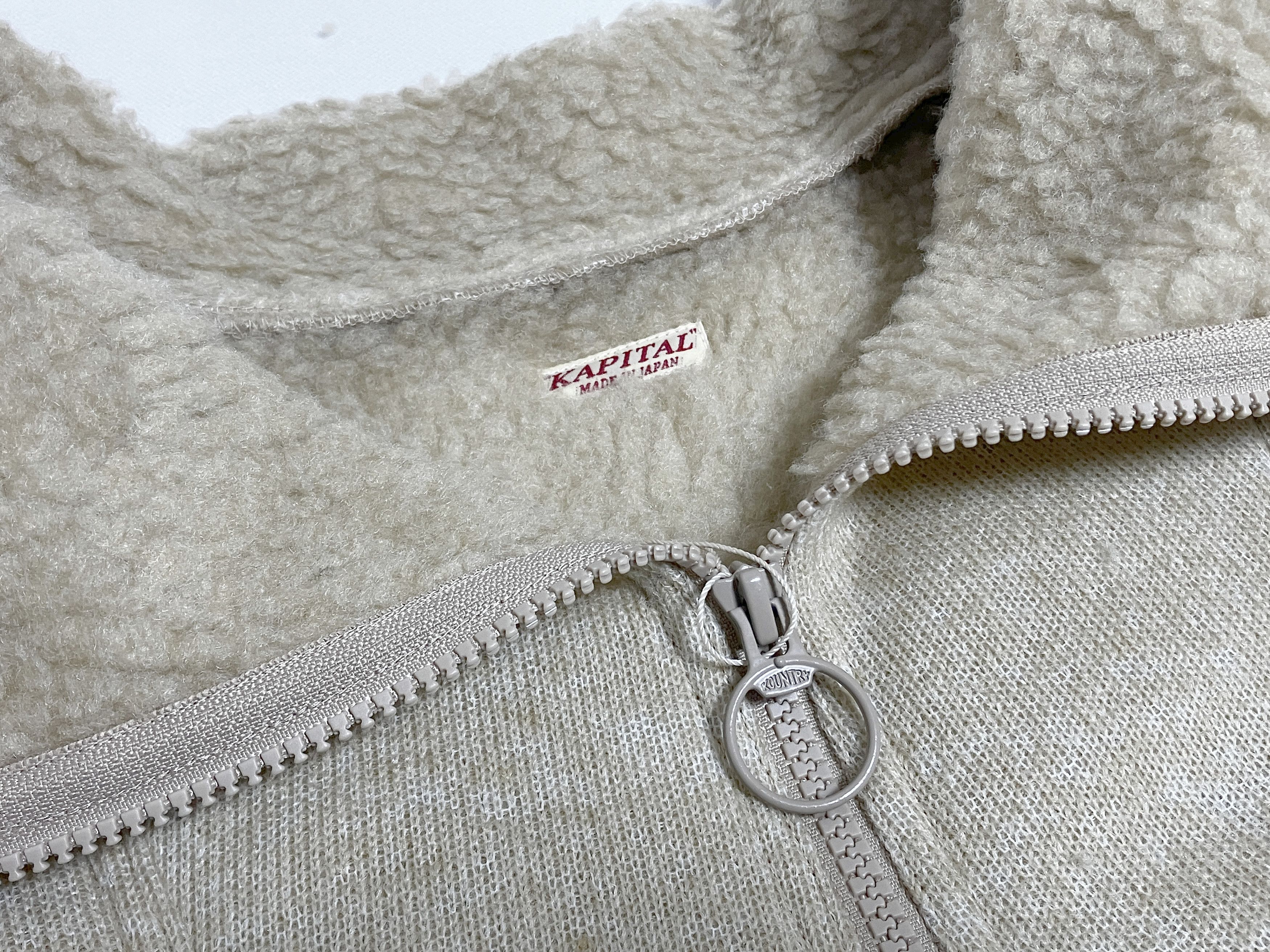 Kapital KAPITAL kountry boa fleece zip alpine pullover new ecru 4 Size US XL / EU 56 / 4 - 4 Thumbnail