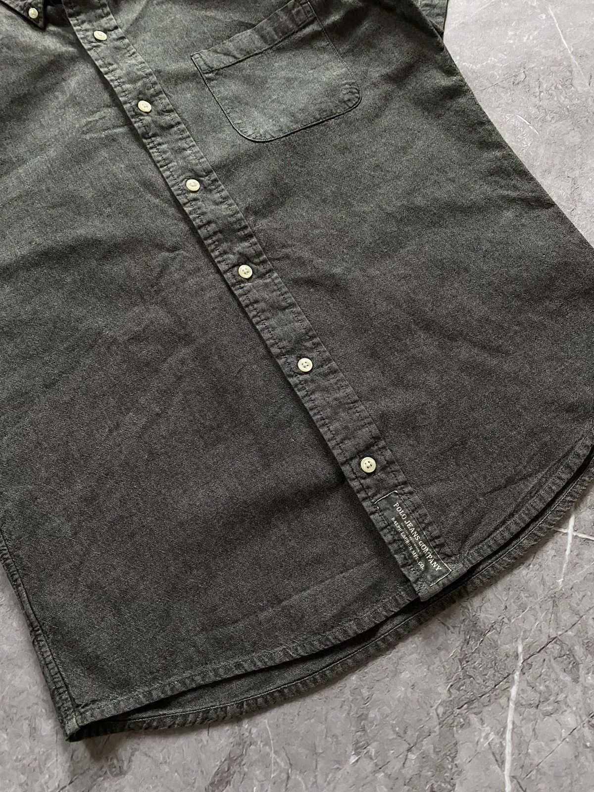 Polo Ralph Lauren × Ralph Lauren × Vintage Classic Polo Ralph Lauren Jeans Co. Gray Shirt Short Sleeve Size US S / EU 44-46 / 1 - 6 Thumbnail
