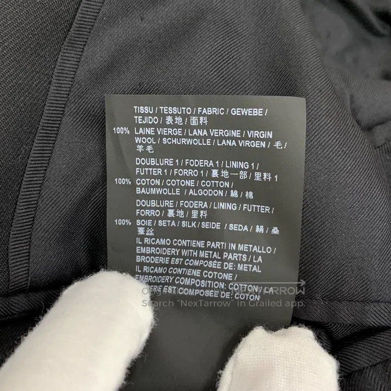 Saint Laurent Paris Saint Laurent Paris Black Gold Embroidered Wool Notched La Size XS / US 0-2 / IT 36-38 - 7 Thumbnail
