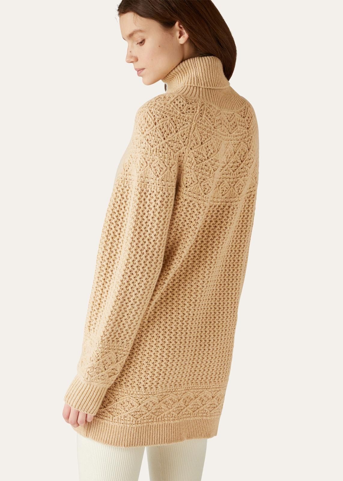 Loro Piana o1srvl11e1224 Turtleneck Engadin Short Dress in Beige Size XS / US 0-2 / IT 36-38 - 6 Thumbnail