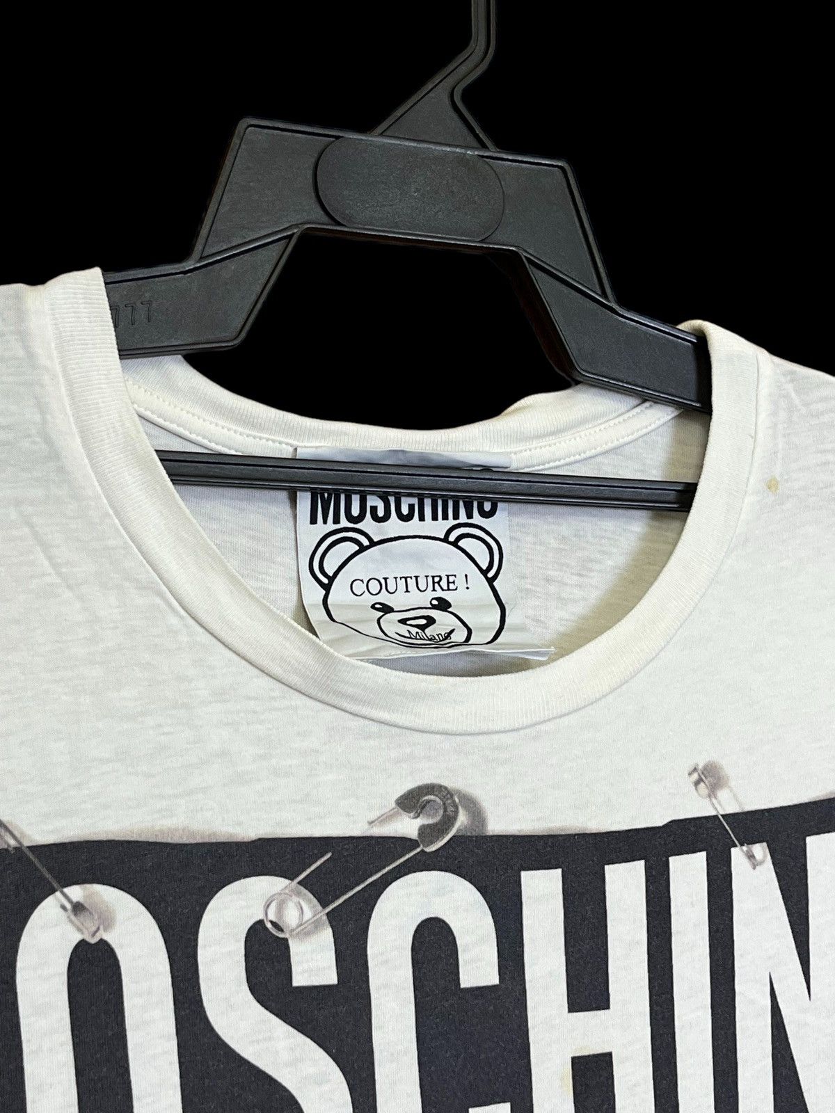 Moschino AUTHENTIC MOSCHINO SAFETY PIN TEDDY BEAR T SHIRT Size US L / EU 52-54 / 3 - 5 Thumbnail