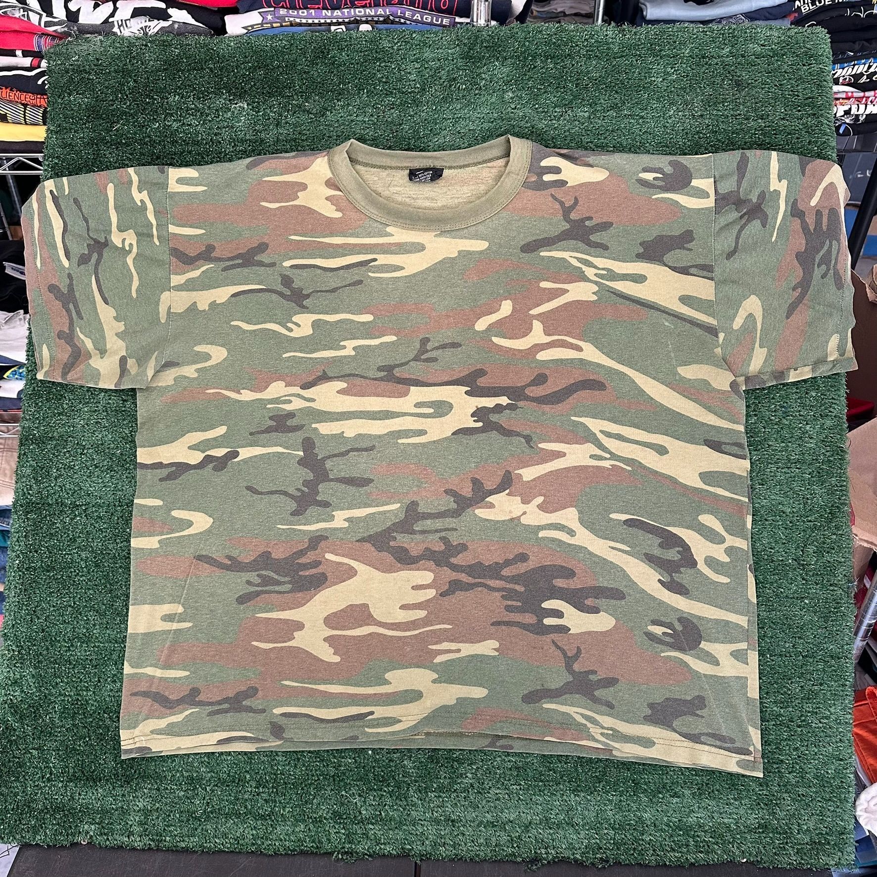 Realtree Vintage 90s Rothco Woodland Camo T-Shirt Sun Faded Boxy XXL Size US XXL / EU 58 / 5 - 2 Thumbnail