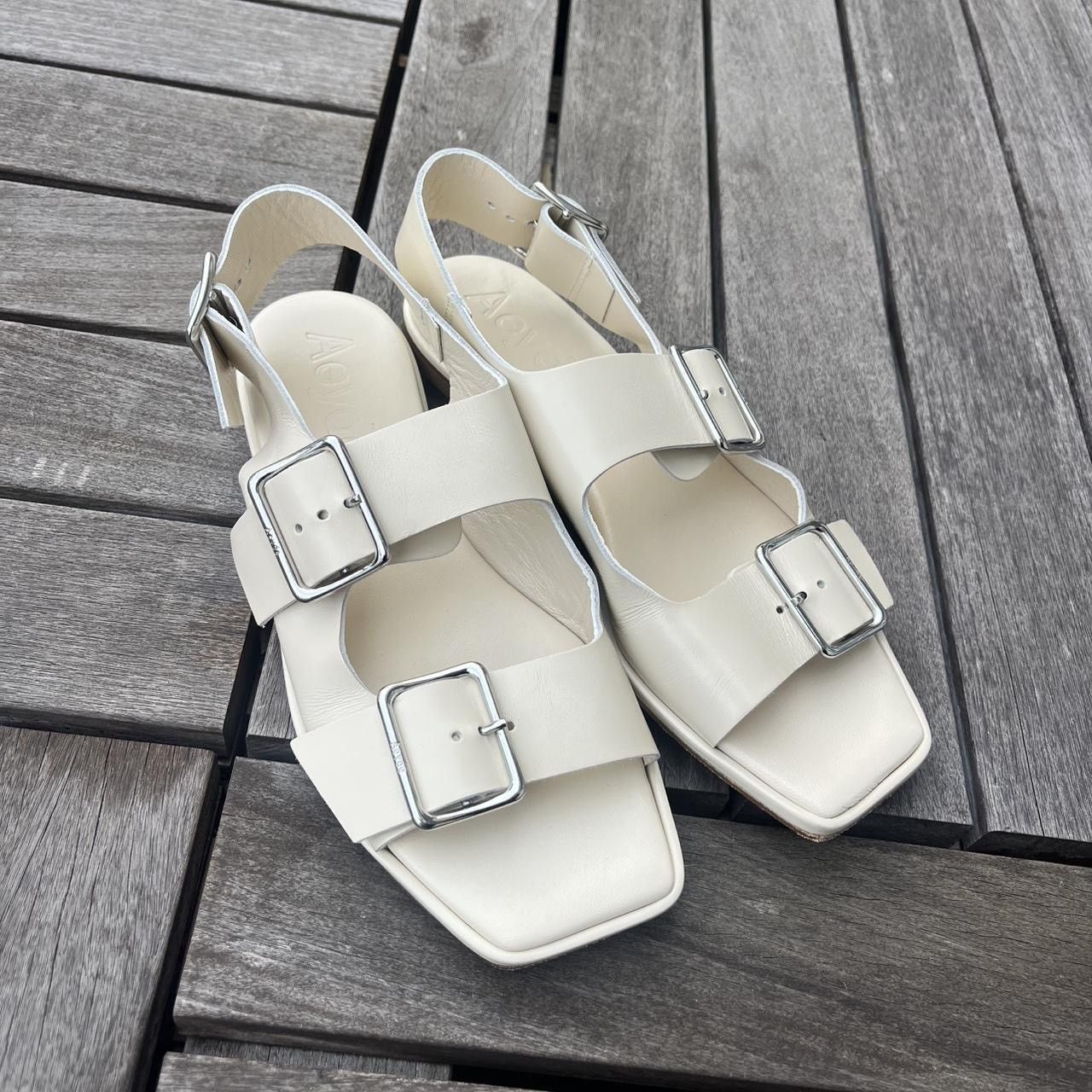 aeyde Aeyde Thekla Leather Duel Buckle Slingback Sandals Size US 6 / IT 36 - 1 Thumbnail