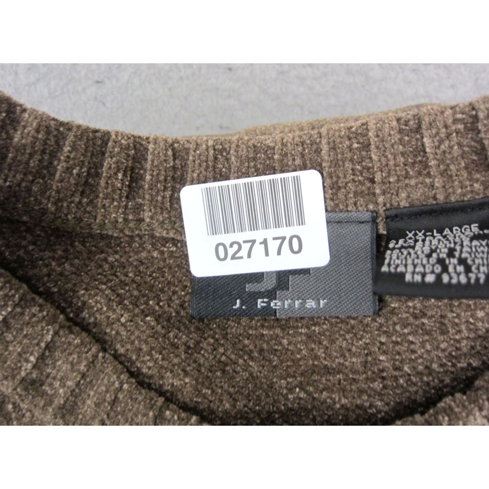 Vintage J. Ferrar Sweater Mens 2XL Brown Argyle Diamond Knit Crewneck Velvet Vintage? No Size US XXL / EU 58 / 5 - 8 Thumbnail