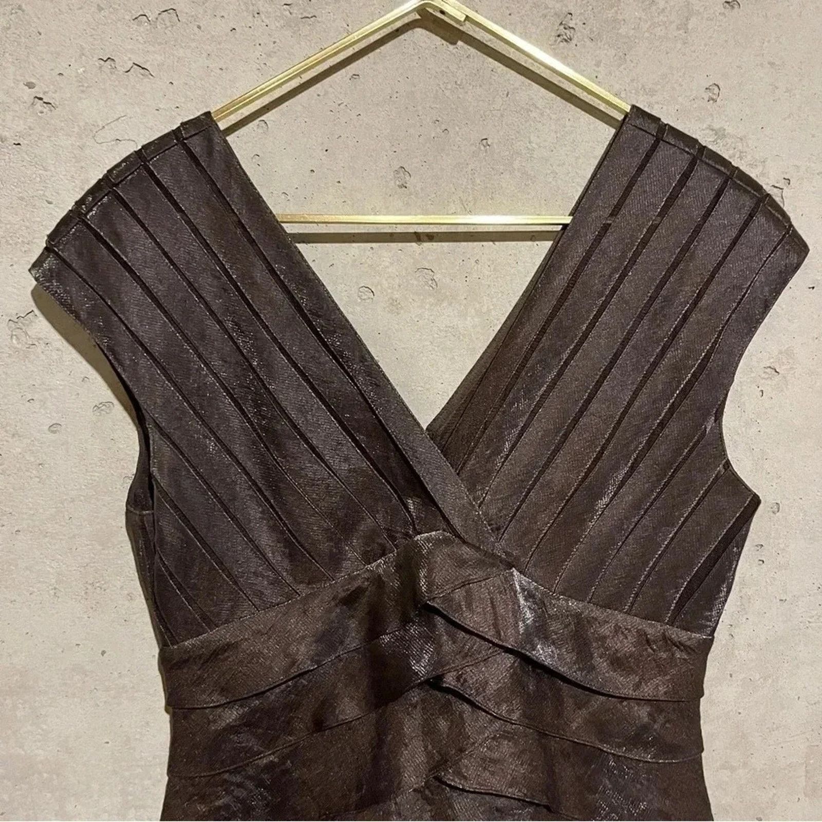 Adrianna Papell Adrianna Papell Women Sleeveless Bandage Ruffle Dress Sz 12 Size XL / US 12-14 / IT 48-50 - 2 Thumbnail