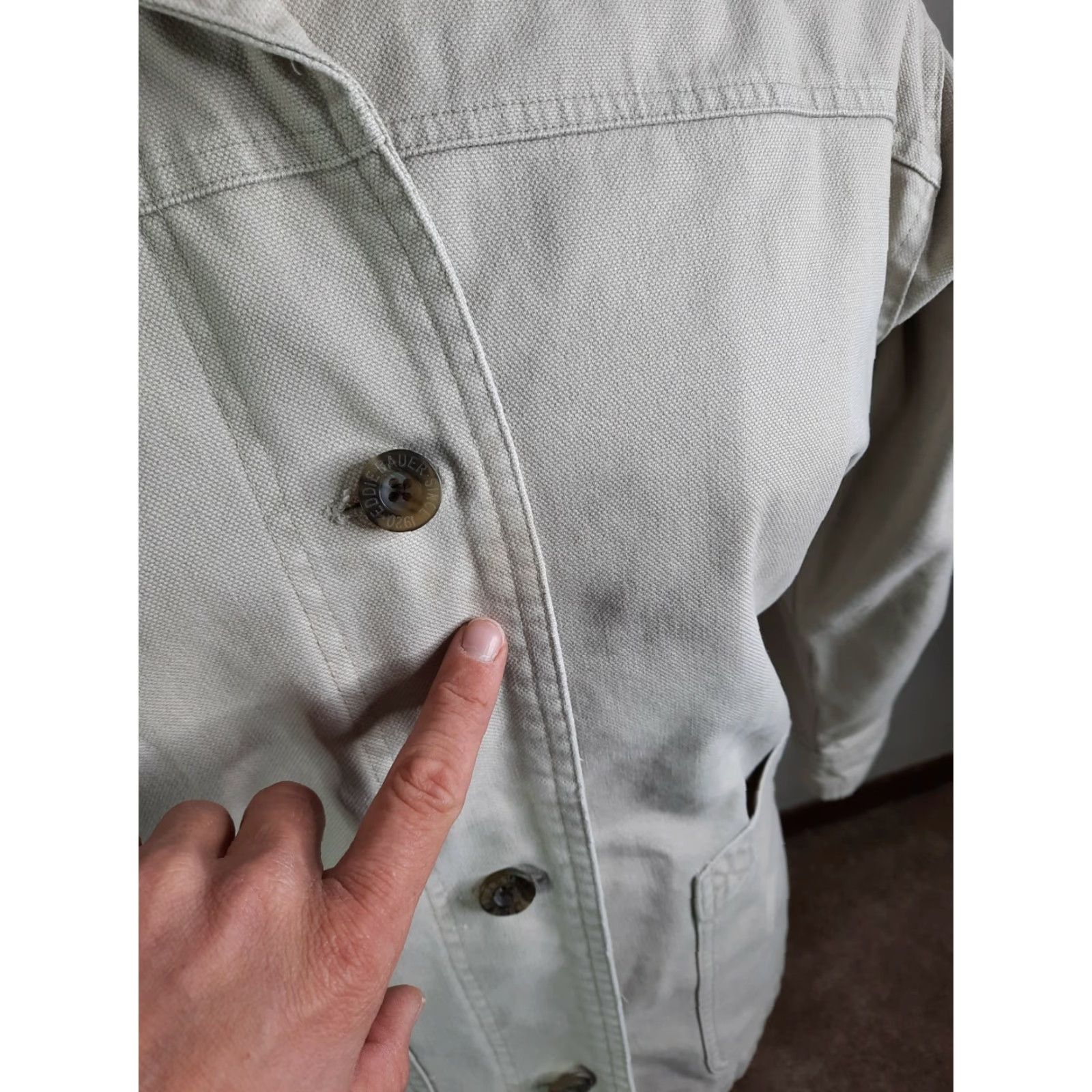 Vintage VINTAGE Barn Chore Coat Women's L Field Jacket Beige Canvas Cotton Size L / US 10 / IT 46 - 3 Thumbnail
