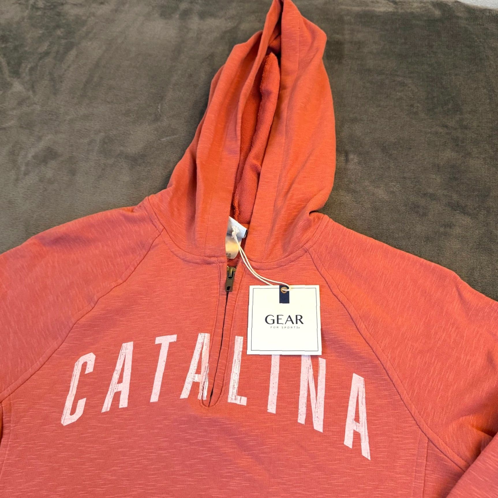 Catalina Gear For Sports Hoodie Womens XS Catalina Coral Pink Quarter Zip NEW Size XS / US 0-2 / IT 36-38 - 2 Thumbnail