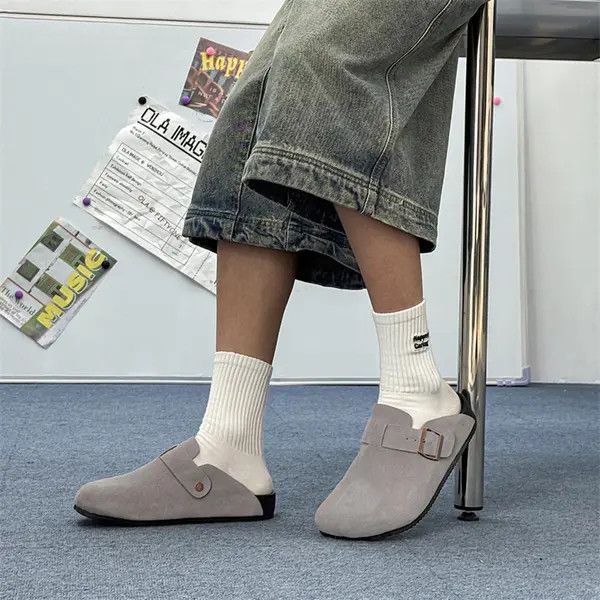 Other Yuuko x Ran Stylish Gray Suede Clogs with Buckle Size US 9 / EU 42 - 4 Thumbnail