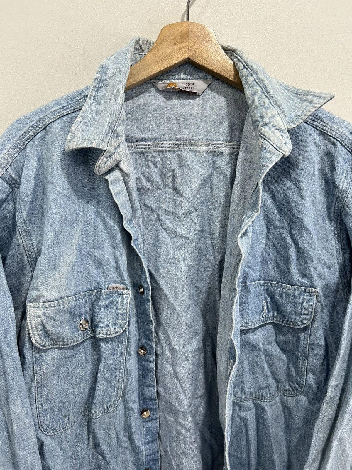 Vintage Vintage 90s Carhartt Button Up Shirt denim Size US L / EU 52-54 / 3 - 2 Thumbnail