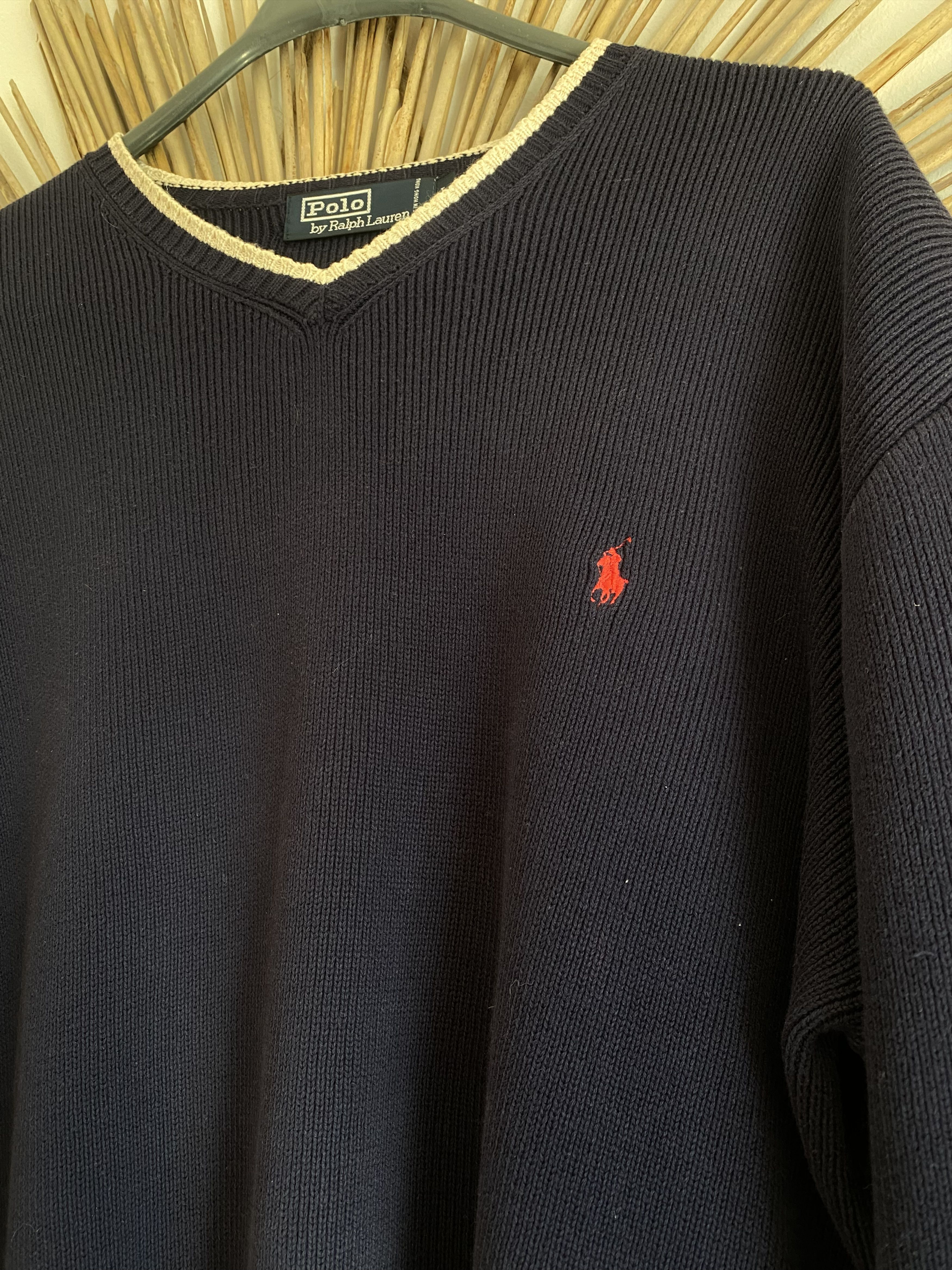 Polo Ralph Lauren Polo Ralph Lauren vintage sweater v-neck mini logo Size US L / EU 52-54 / 3 - 3 Thumbnail