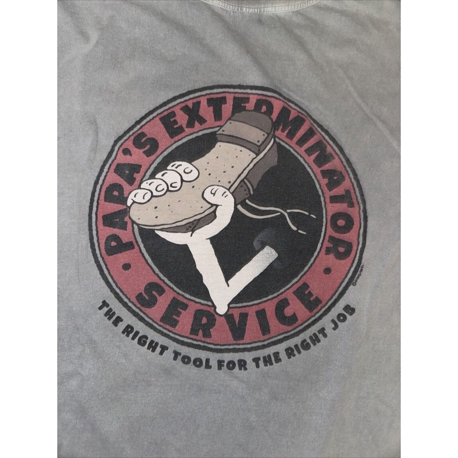 Other Vintage Crazy Shirts Papa Exterminator T-Shirt Grey XL 23x28 Size US XL / EU 56 / 4 - 2 Thumbnail