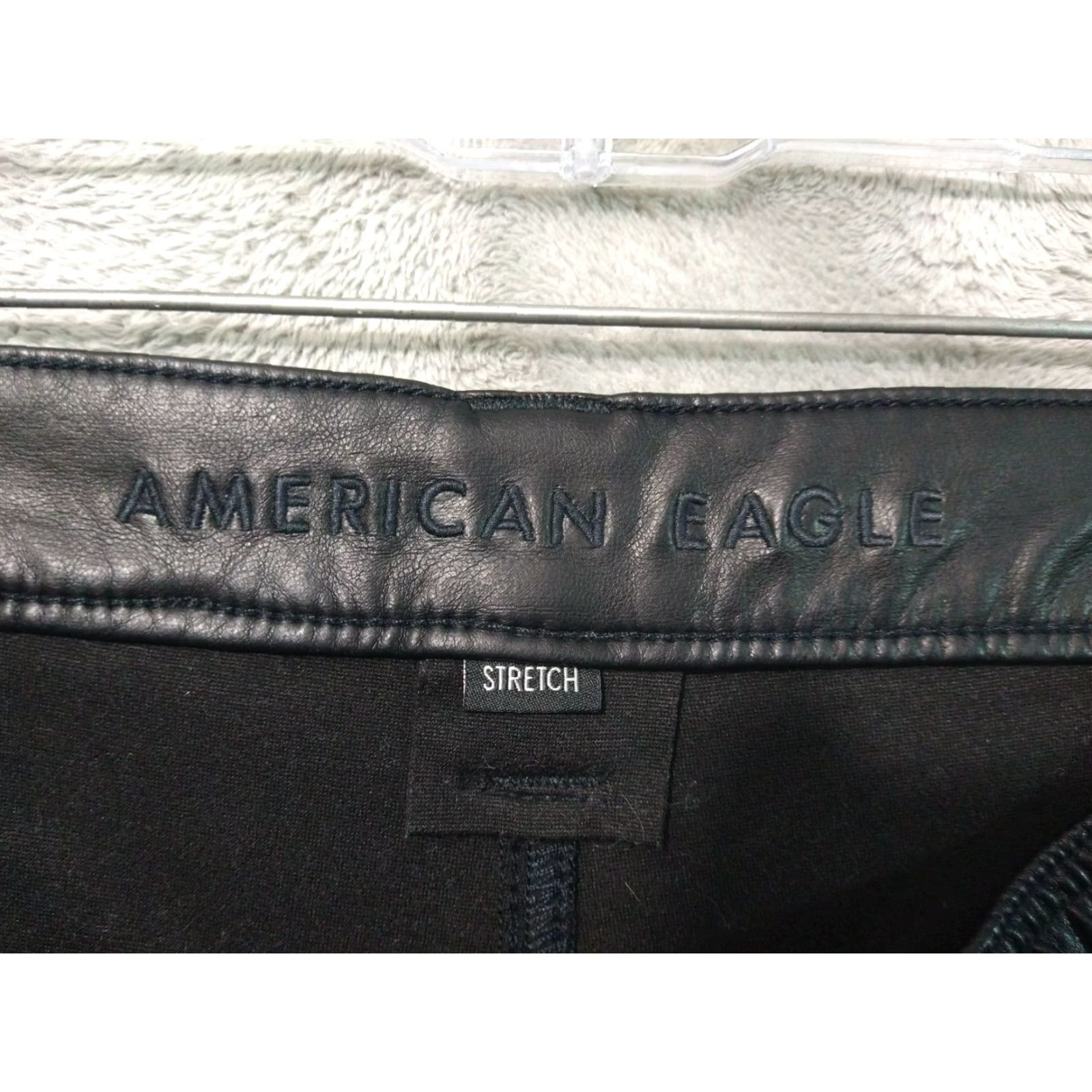 American Eagle Outfitters American Eagle Pants Womens 8 Black Faux Leather Cargo High Rise Stretch Size 30" / US 8 / IT 44 - 7 Thumbnail