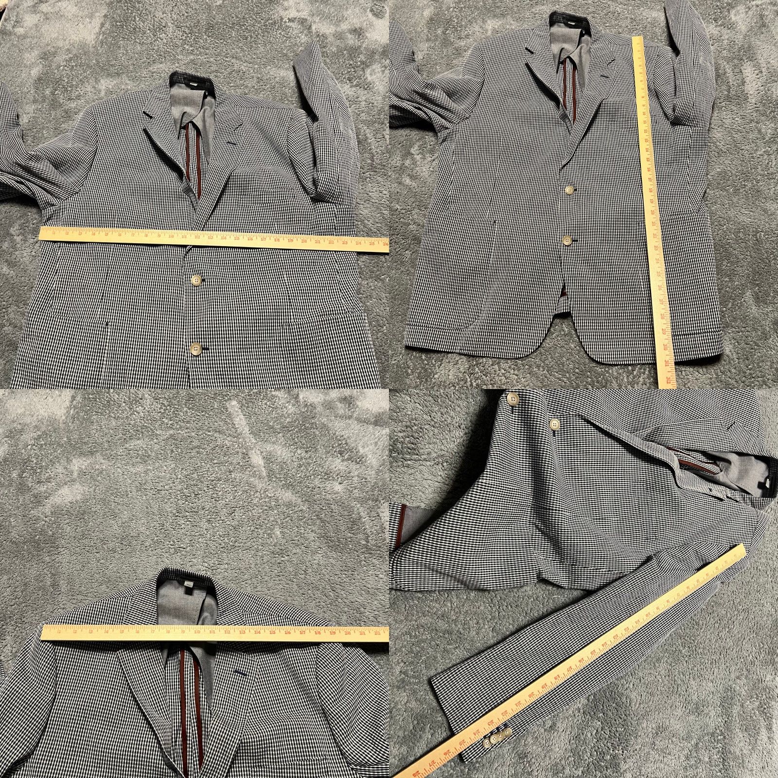 Johnston & Murphy Johnston Murphy Blazer Mens XXL Blue Seersucker Sports Coat Jacket Check (Regular) Men Size 48R - 8 Thumbnail