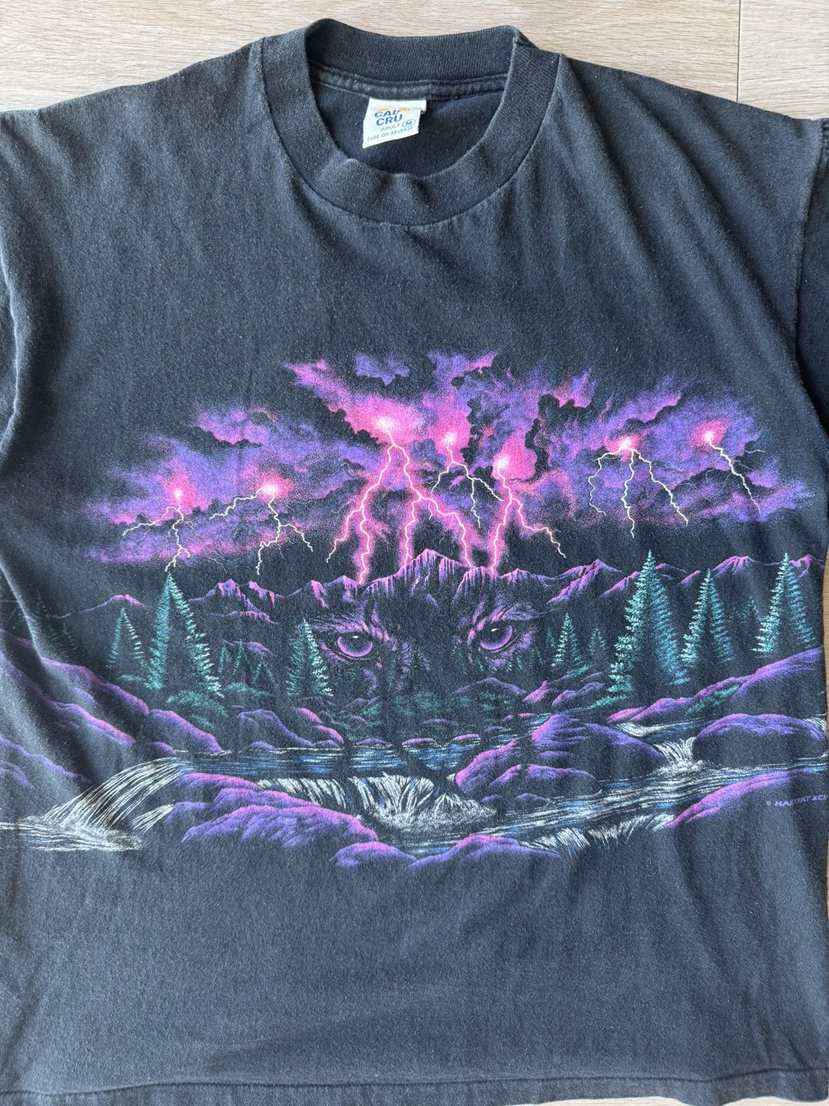 Habitat Vintage Habitat Lightning Wrap-Around Tee Size US M / EU 48-50 / 2 - 2 Thumbnail