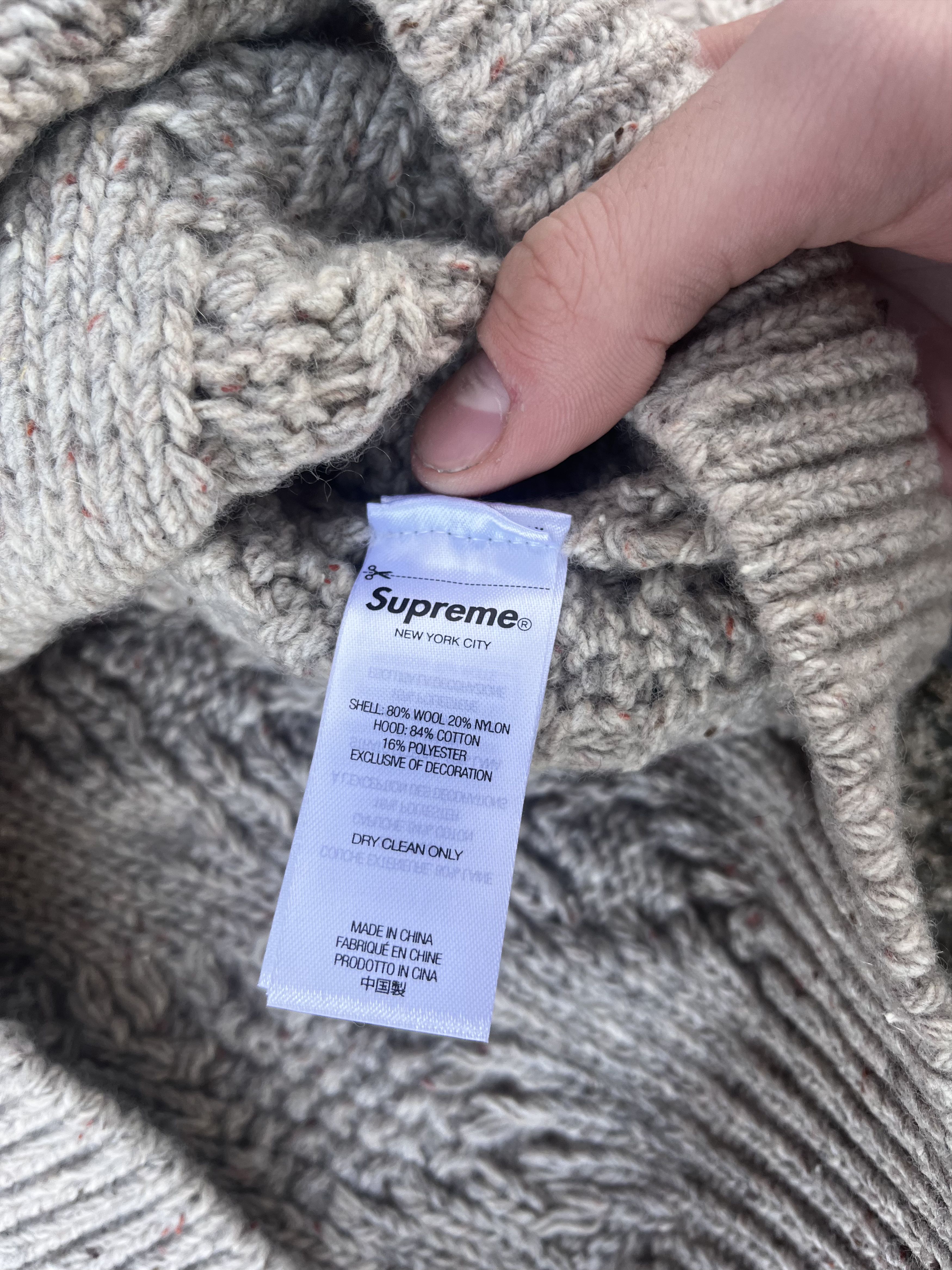 Supreme Supreme FW25 Hooded Cableknit Size US S / EU 44-46 / 1 - 4 Thumbnail