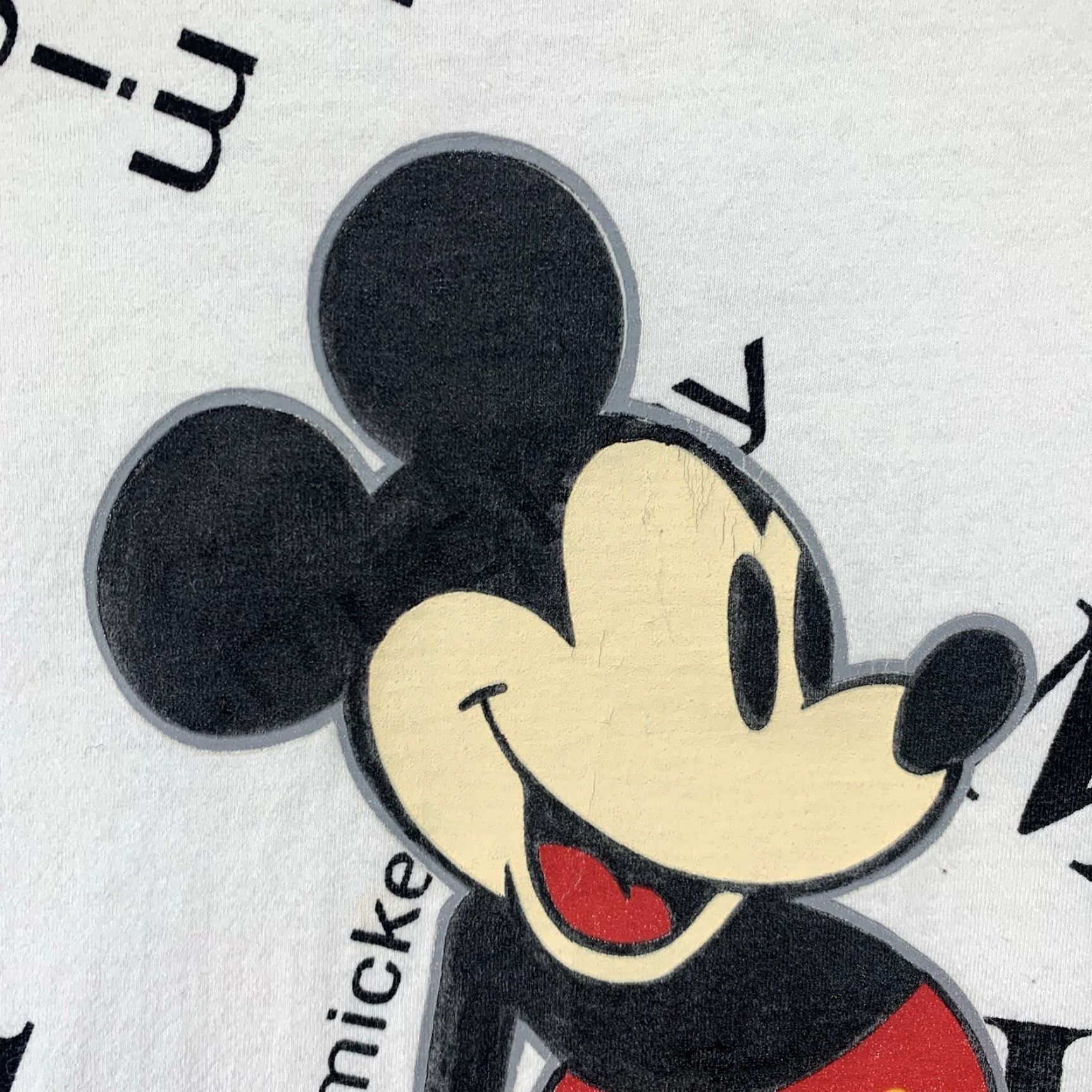 Disney VINTAGE Disney 90s Mickey Mouse T-Shirt Medium White Graphic Print Crew Neck Short Sleeve Mens Size US M / EU 48-50 / 2 - 7 Thumbnail