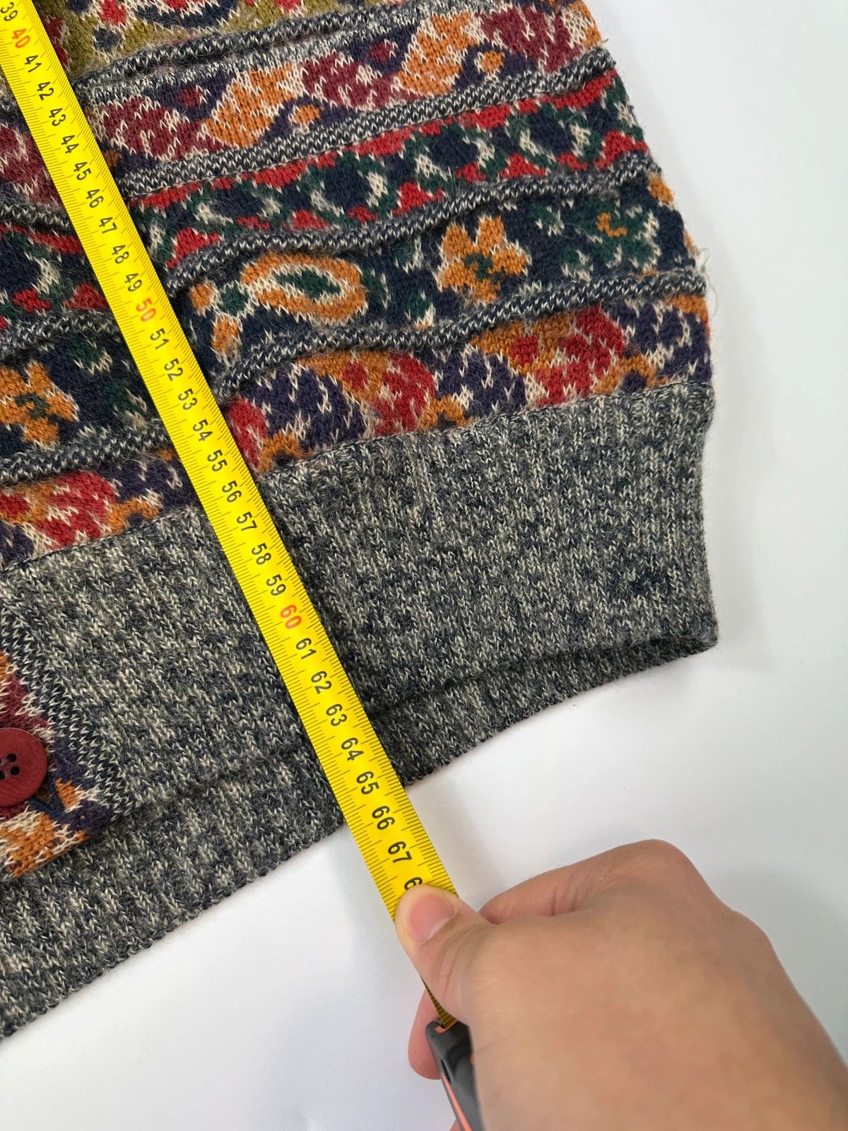 Missoni Missoni 90s Multicolor Jacquard Wool Mohair Cardigan Vest Size US L / EU 52-54 / 3 - 10 Thumbnail