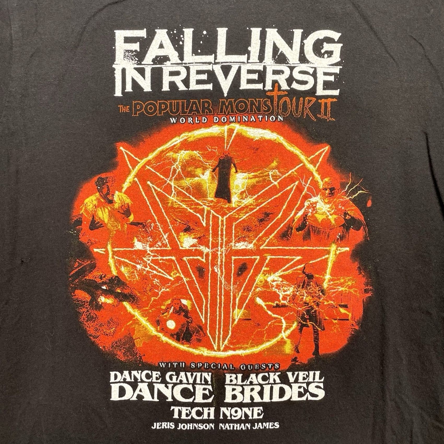 Gildan Falling In Reverse Shirt Men’s Medium Gildan T-Shirt Black Cotton Crew Neck Long Sleeve Band Horror Music Size US M / EU 48-50 / 2 - 2 Thumbnail