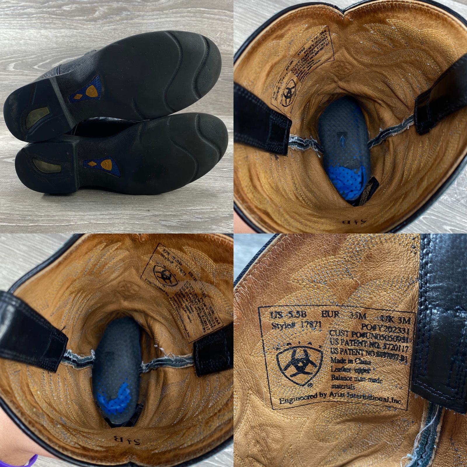 Ariat Ariat Bullhide Black Leather Cowboy Western Boots Ladies 5.5 B Round Toe Ropers Size US 5.5 / IT 35.5 - 8 Thumbnail
