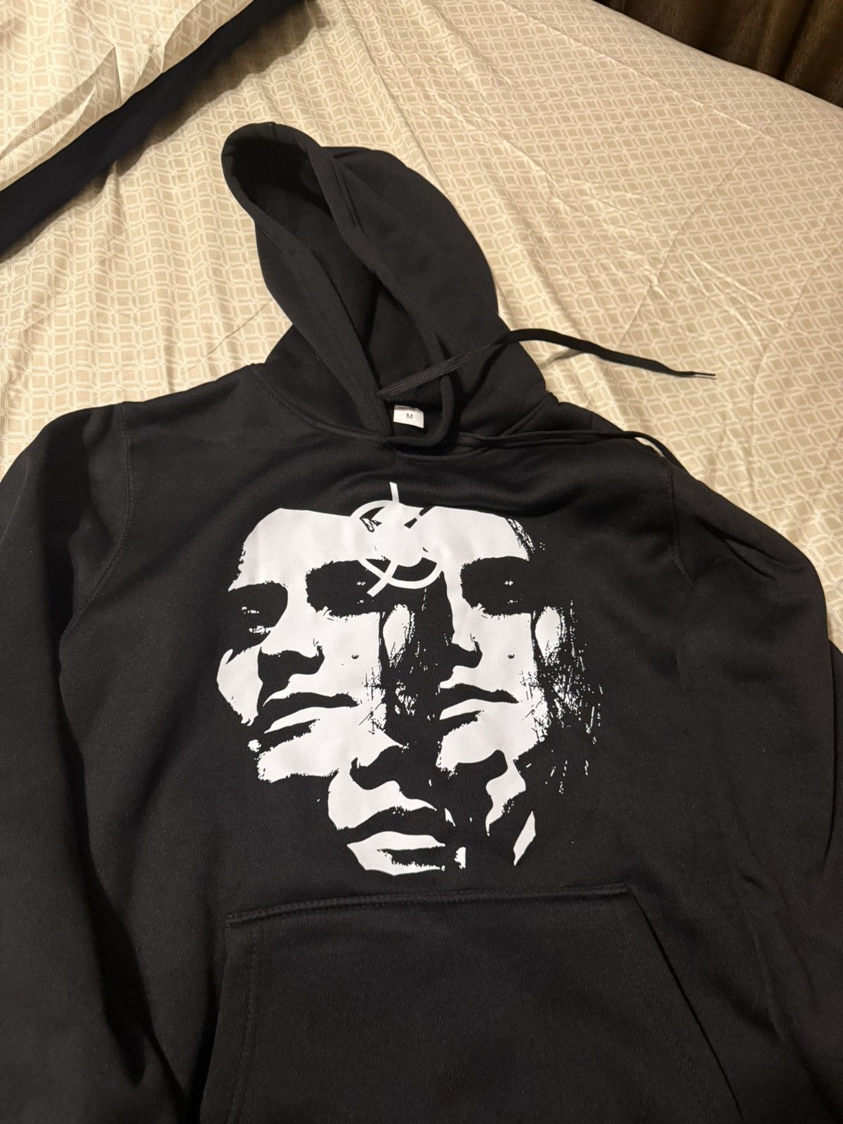 Other Black Graphic Pullover Hoodie with White Face Print medium Size US M / EU 48-50 / 2 - 1 Thumbnail