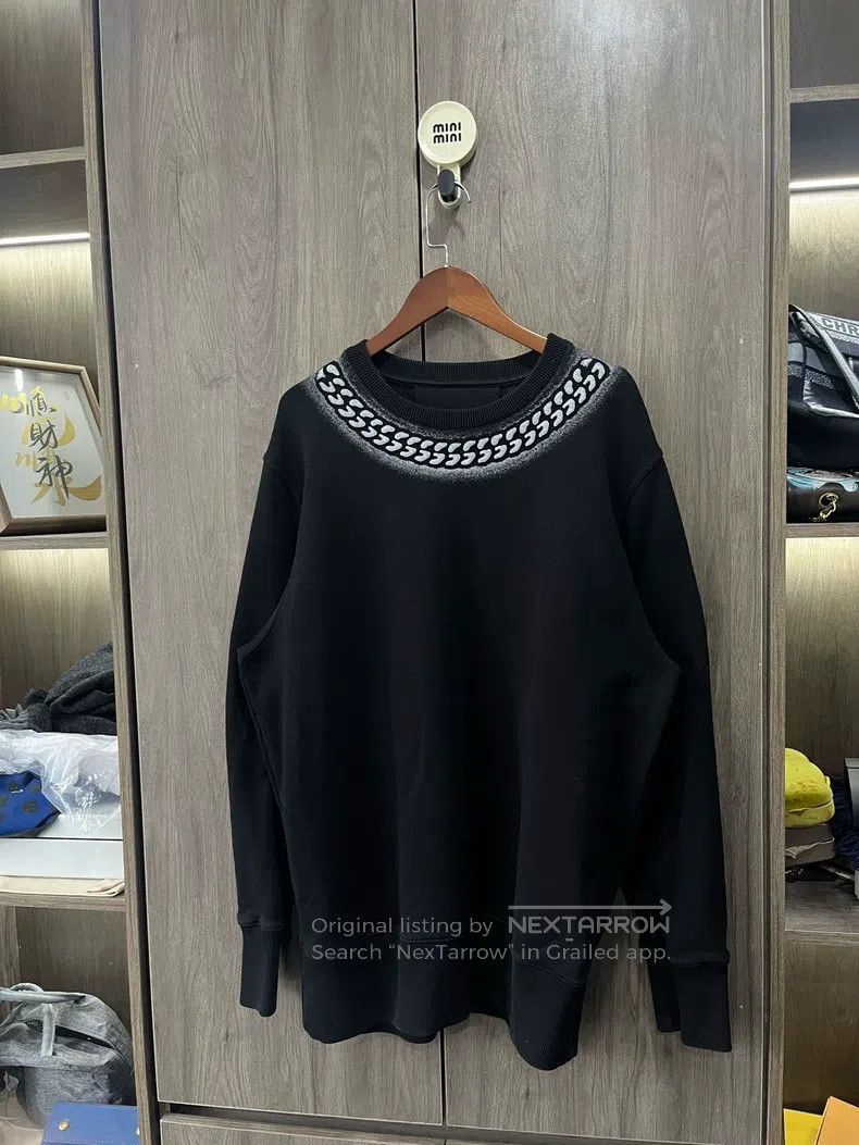 Givenchy Givenchy Embossed chain collar round neck sweatshirt Size US M / EU 48-50 / 2 - 6 Thumbnail