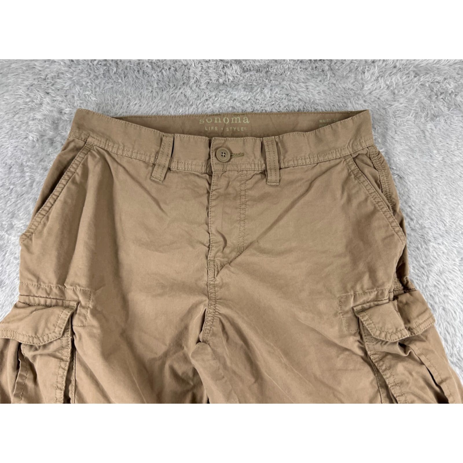 Vintage Sonoma Pants Mens 30 Beige Convertible Cargo Hiking Camping Backpacking 30x30 Pants Beige Mens Regular Straight Khakis Convertible Cargo Hiking 30x30 Size US 30 / EU 46 - 4 Thumbnail