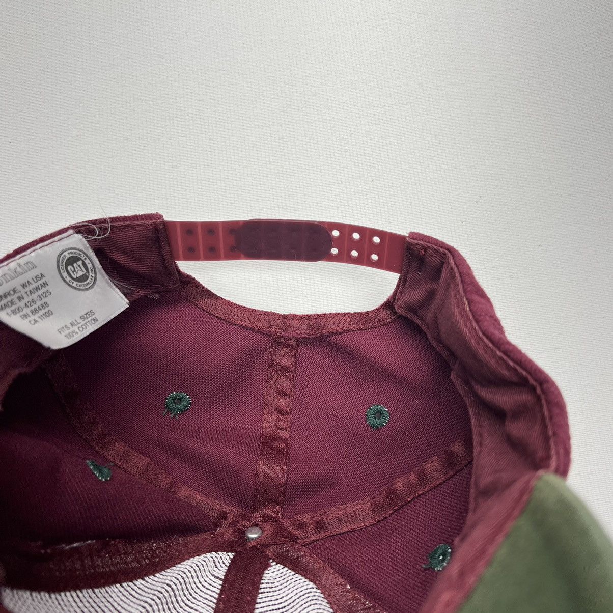 Caterpillar × Vintage Cat Caterpillar Hat Cap Red Green Snap Back Embroidered Size ONE SIZE - 13 Thumbnail