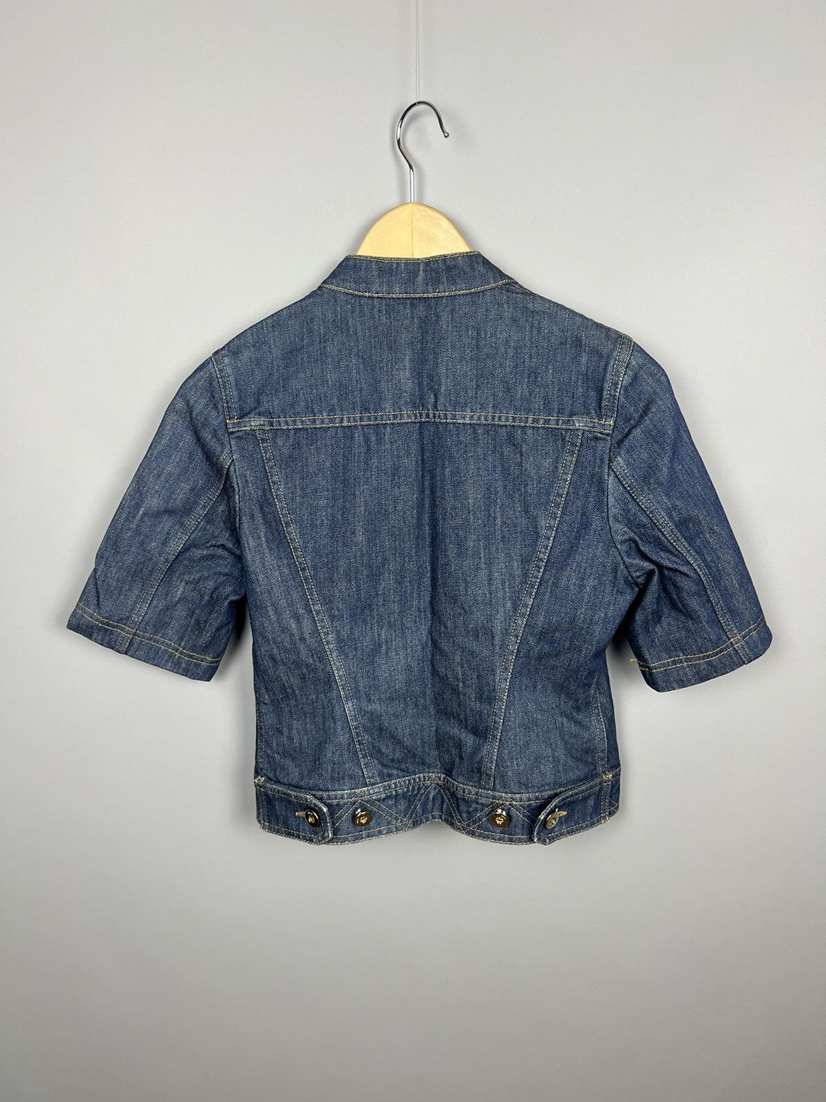 Gucci Rare Vintage Gucci Tomford Era Denim Jacket short sleeve Size XS / US 0-2 / IT 36-38 - 9 Thumbnail