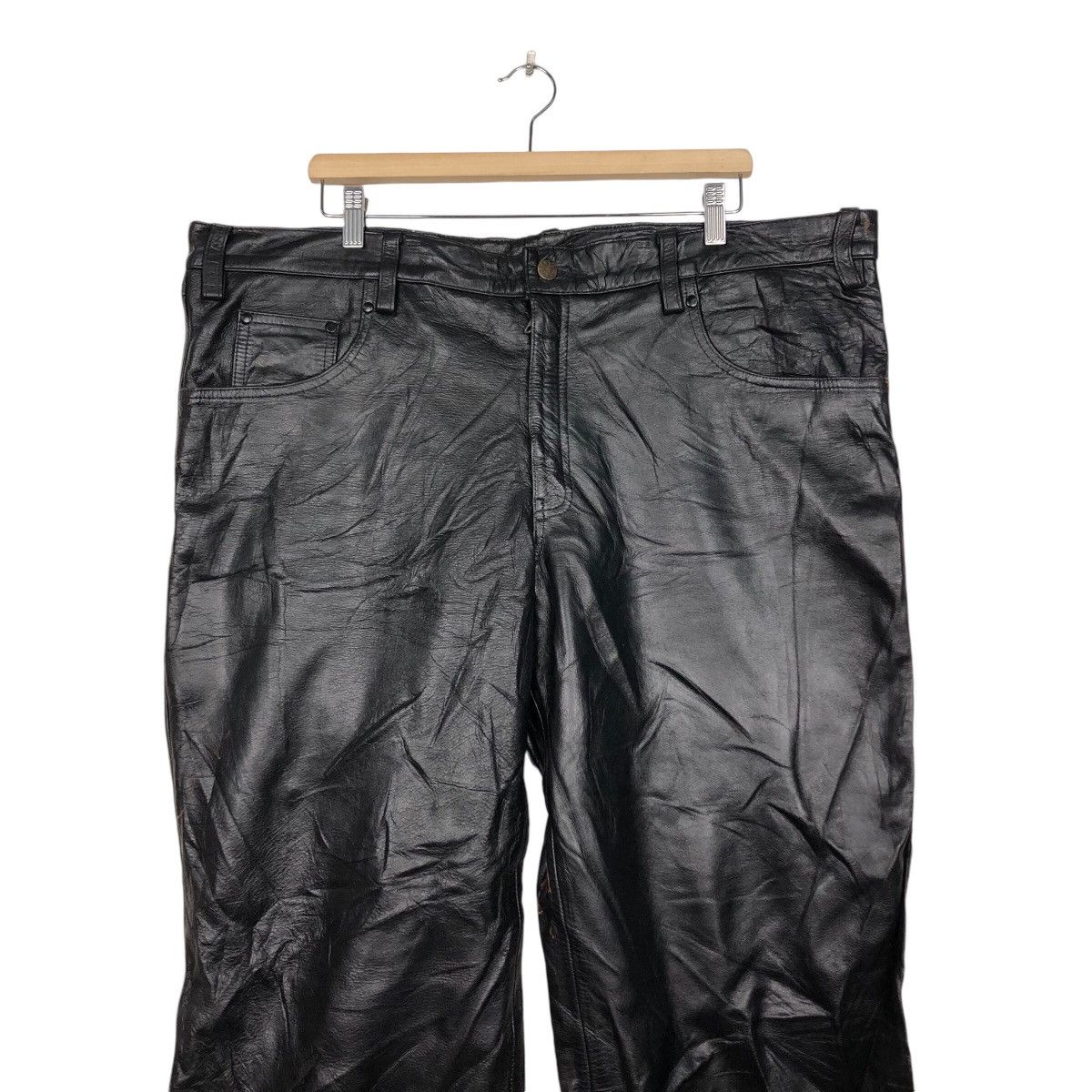 Genuine Leather 📌Vintage Short Leather Pants Horn Works Size US 44 / EU 60 - 5 Thumbnail