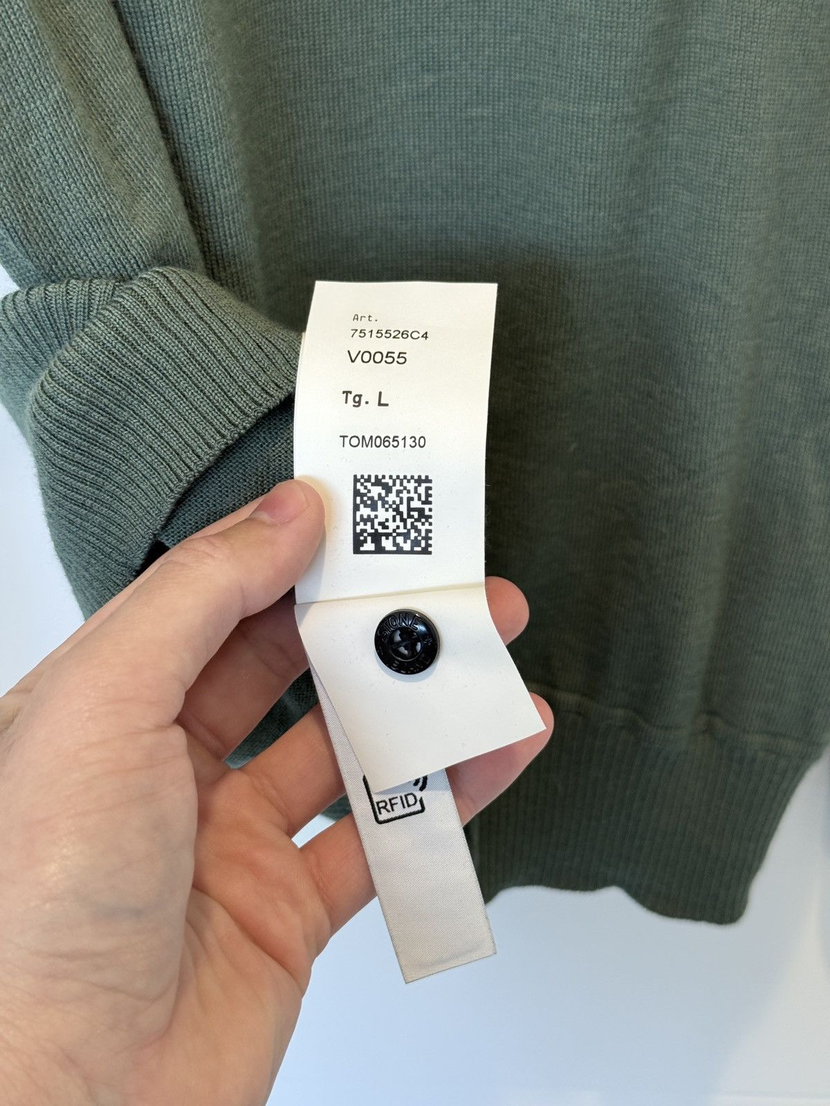 Stone Island Stone Island Forest Green Wool Sweater Size L (fits M) Size US L / EU 52-54 / 3 - 11 Thumbnail