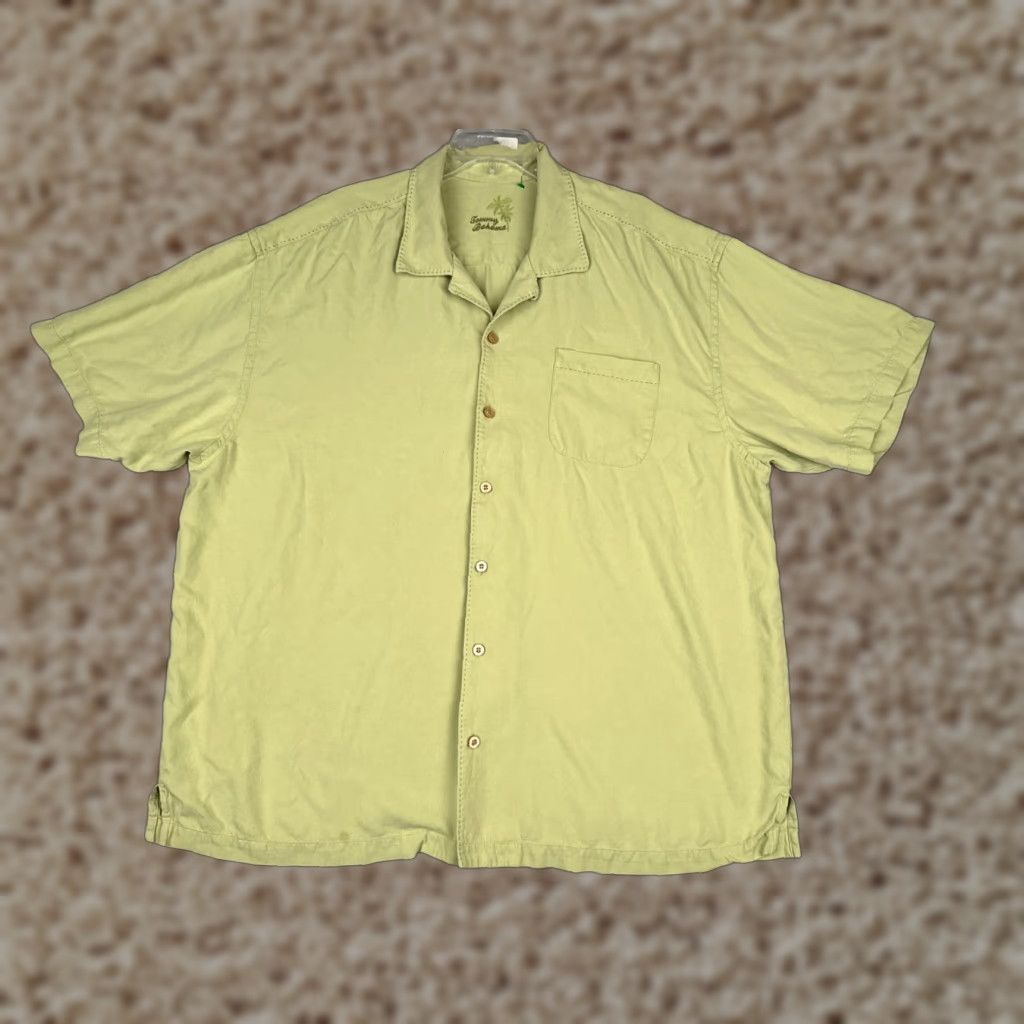 Tommy Bahama VINTAGE Tommy Bahama Shirt Men 2XL Green Silk Button Up Hawaiian Camp Pocket READ Size US XXL / EU 58 / 5 - 1 Thumbnail